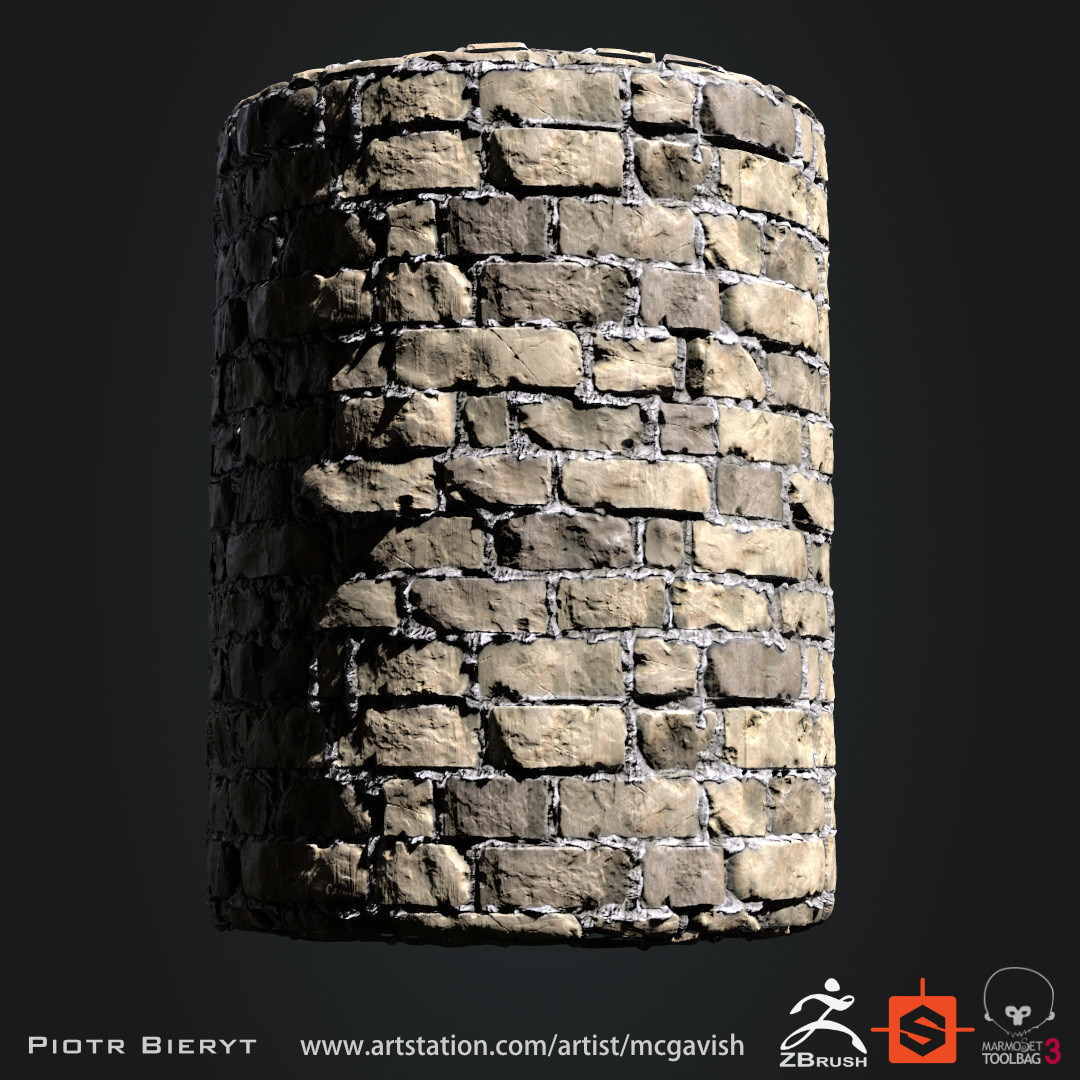 stone brick zbrush
