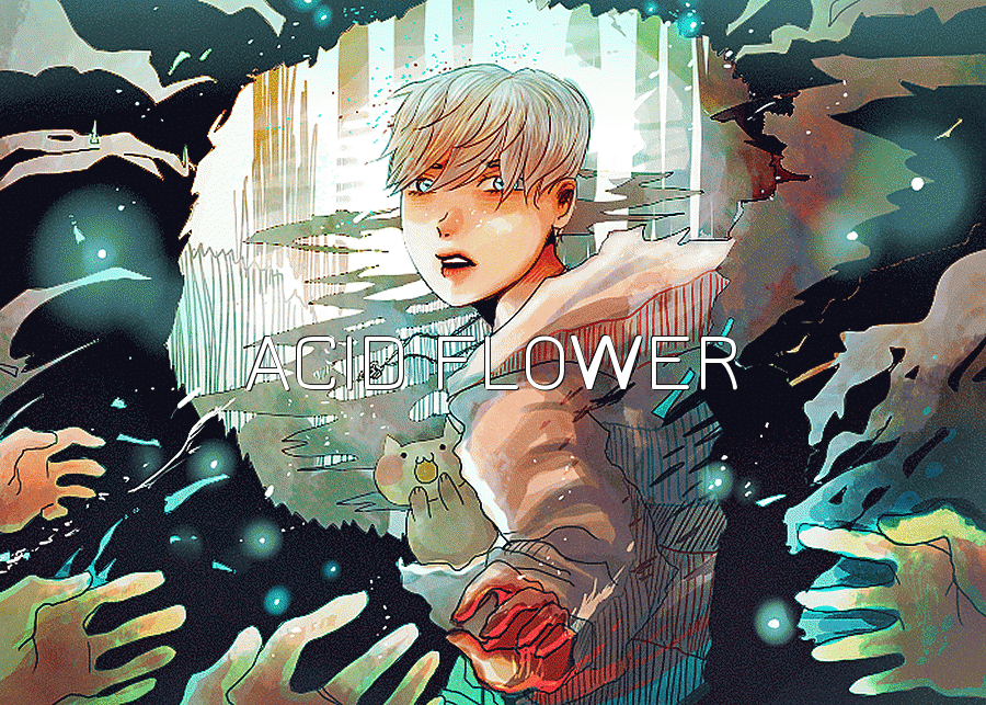Laugh Butts Acid Flower Poster GIF