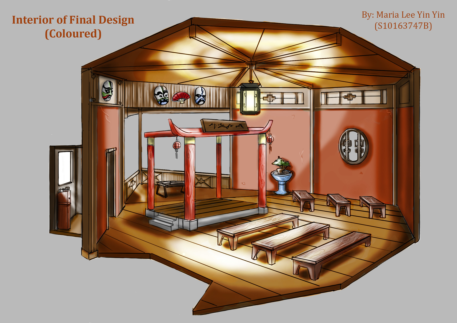 Artstation Interior Design Shoebox View Orthographic