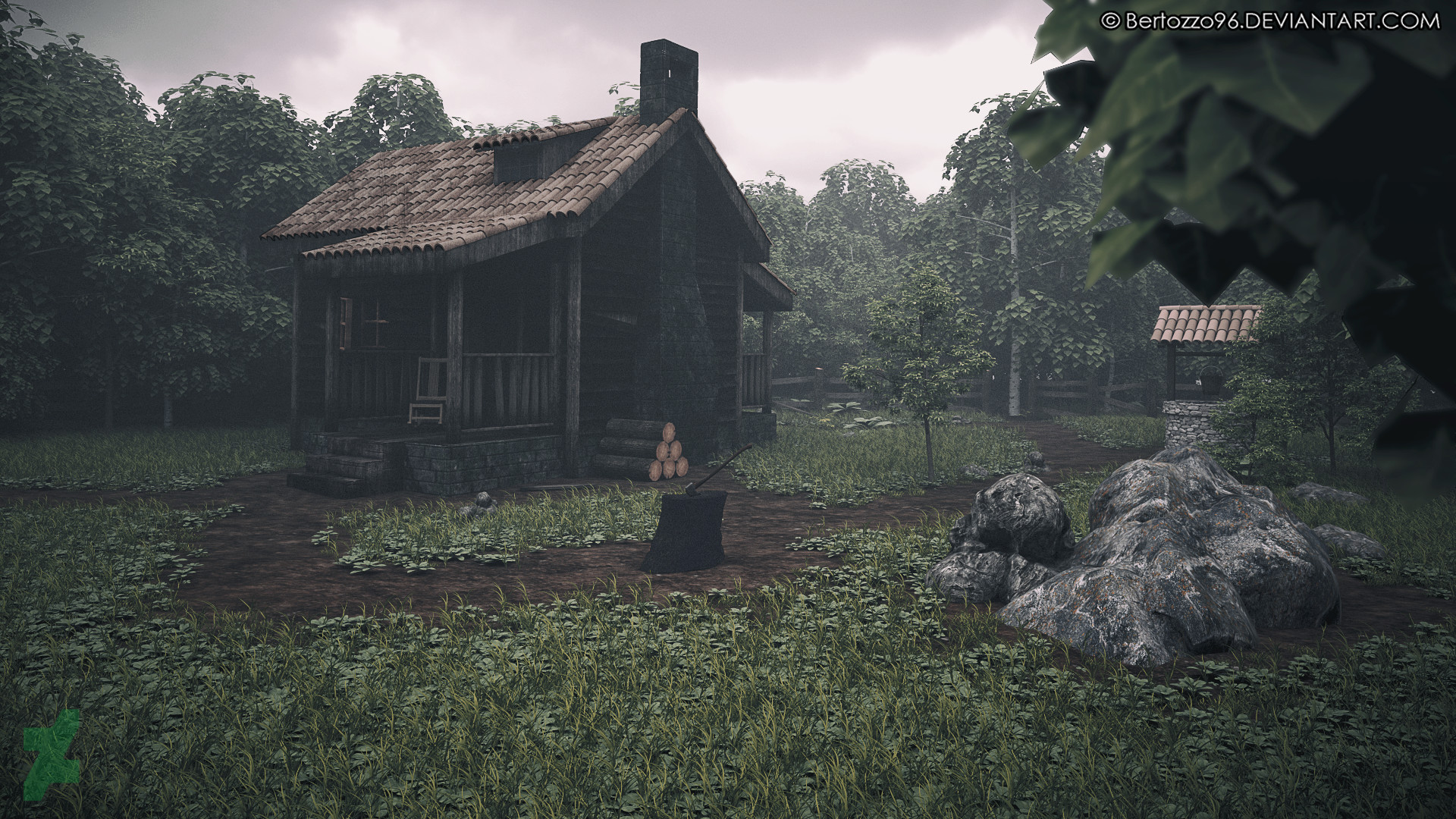 artstation wooden house participant