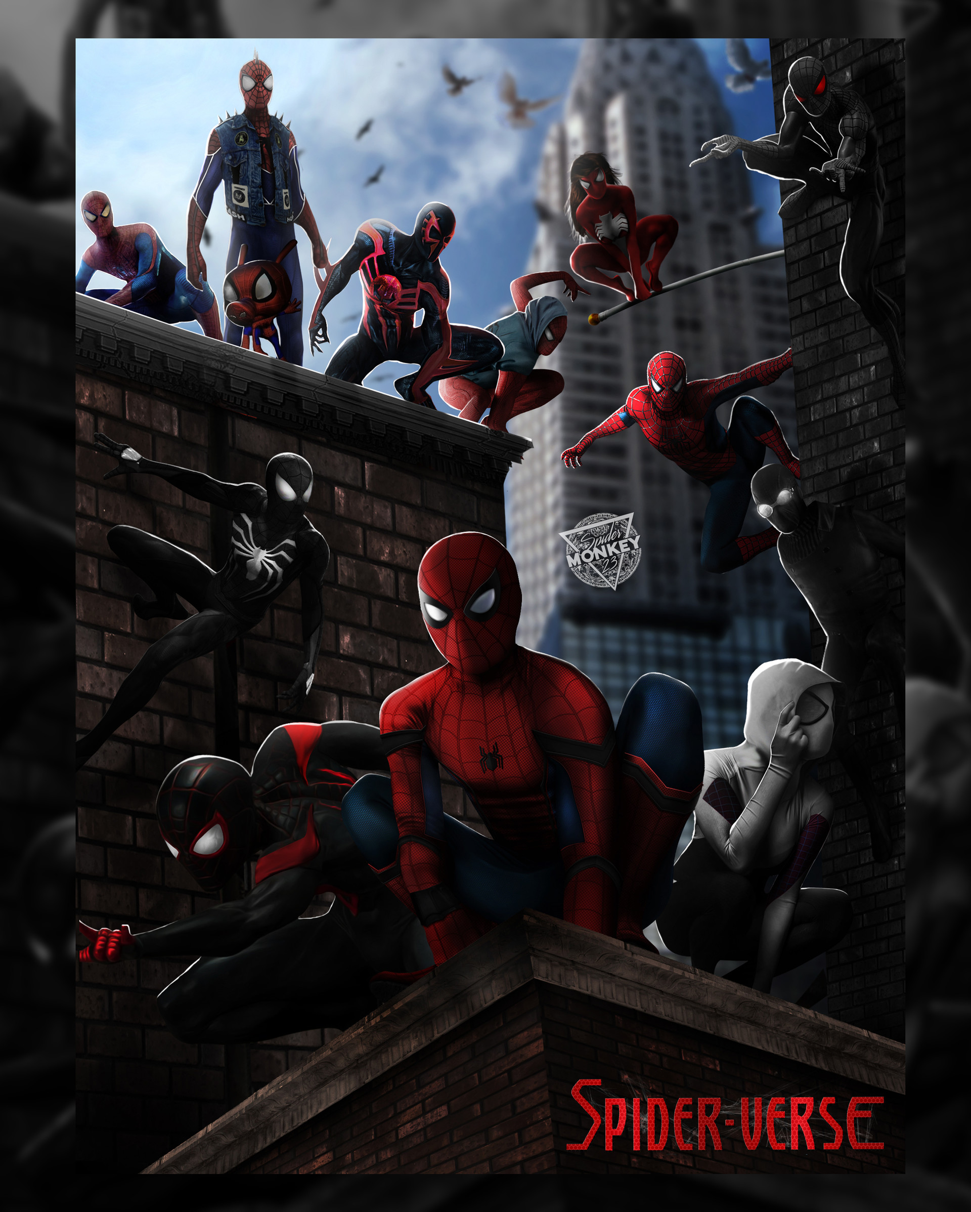 ArtStation - Spider-verse poster, SPDRMNKY XXIII