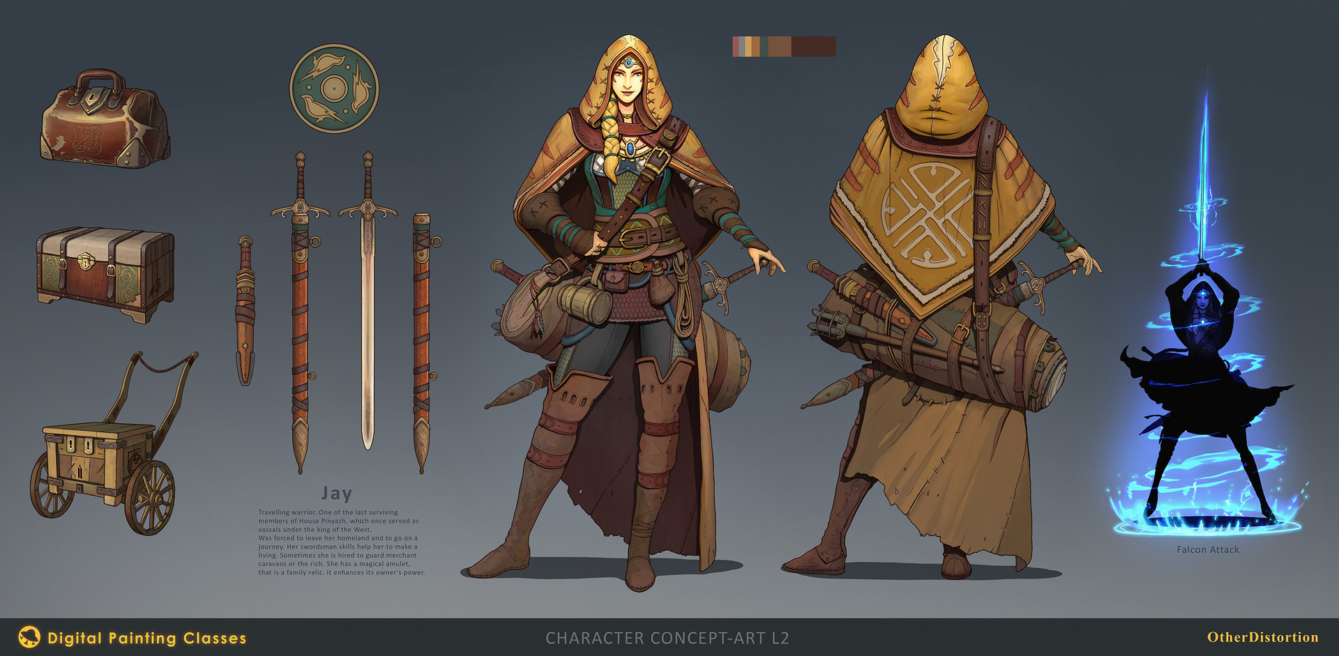 Artstation Travelling Warrior Jay Concept Roman Zawadzki