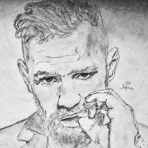 Portrait of Conor McGregor Drawing by Sebastian Kvasnak  Saatchi Art
