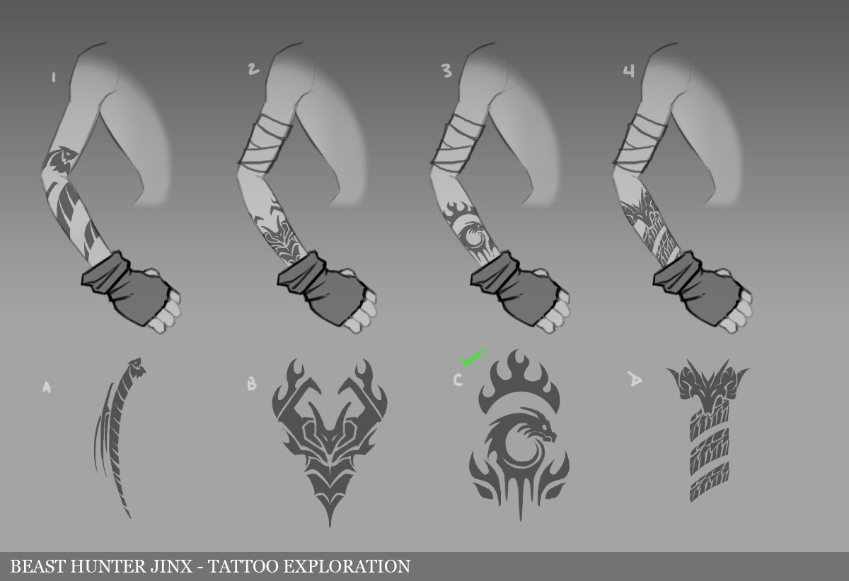 татуировка джинкс из аркейна