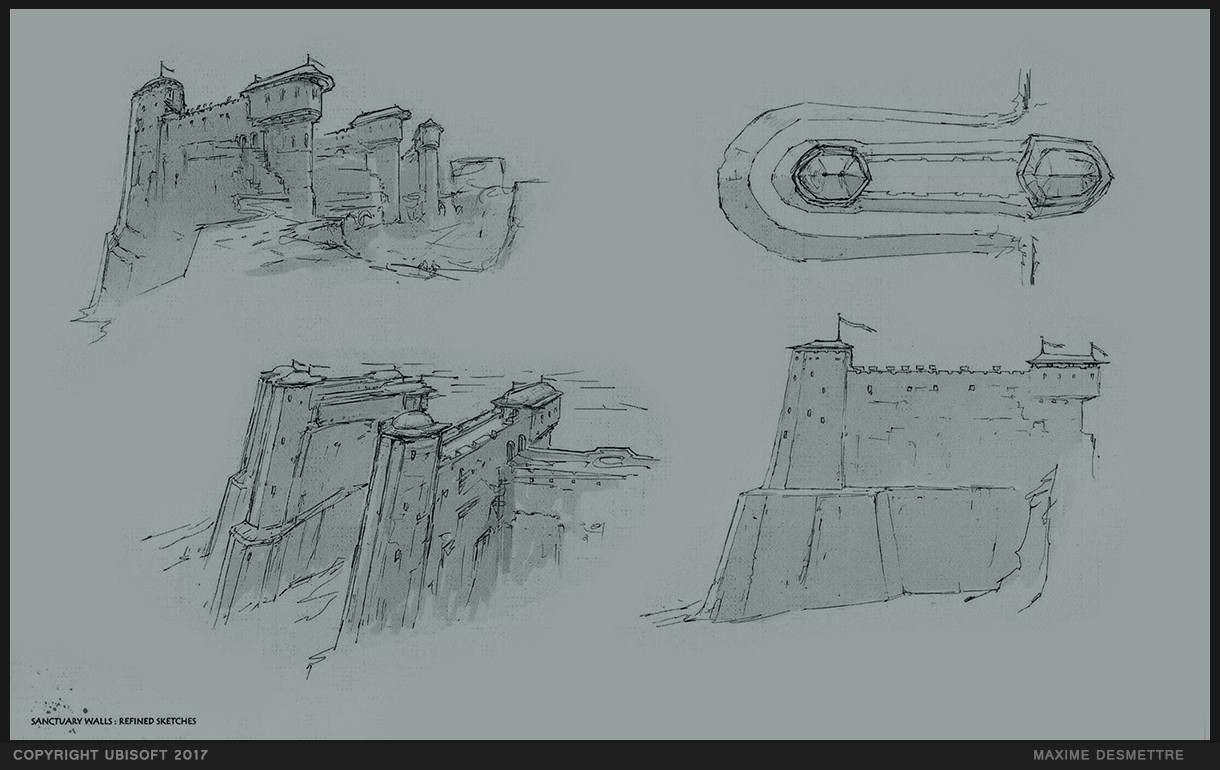 For Honor : Rampart Walls - Initial Study sketches 
(2014)
