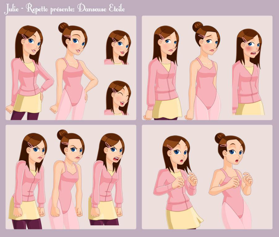 Main character's expression and costume for the DS and Wii Game: Repetto: Let's play Ballerina