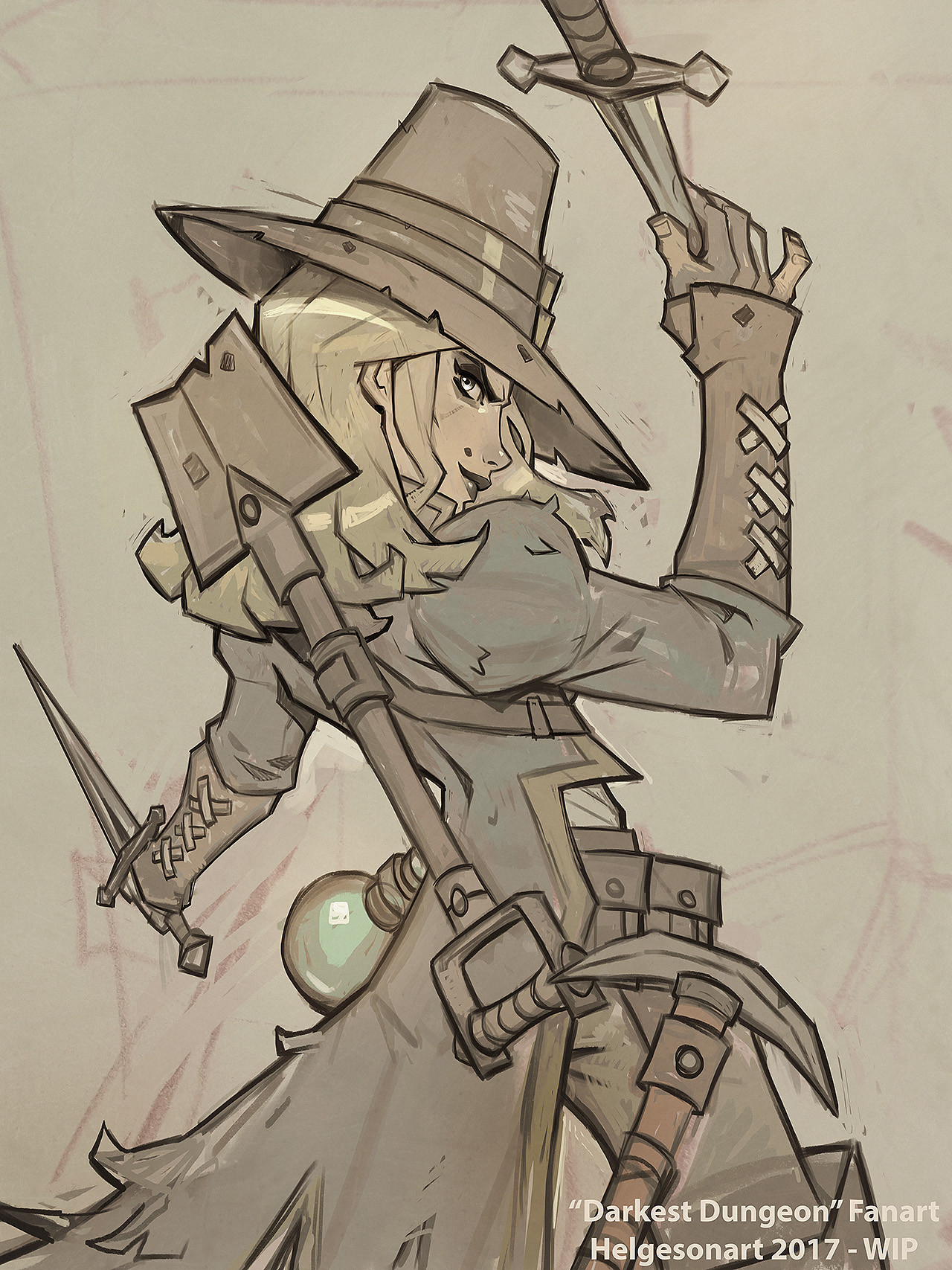 Artstation Darkest Dungeon Grave Robber Fanart