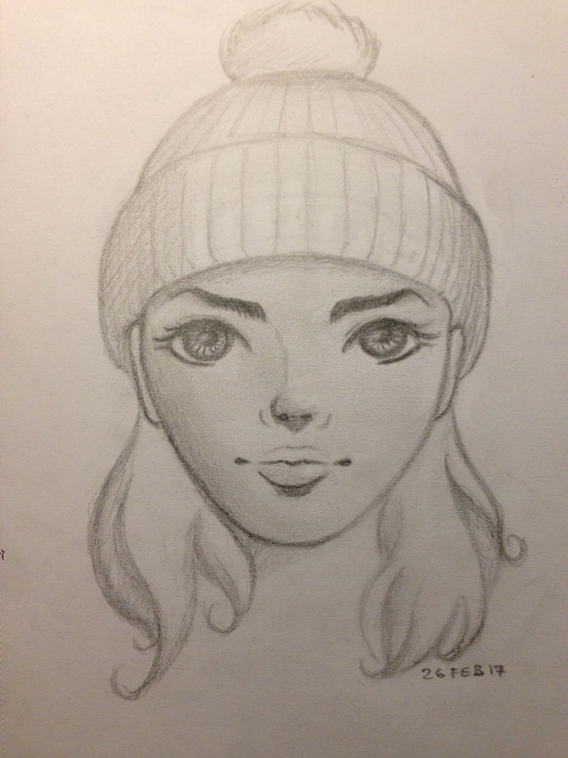 a girl with hat