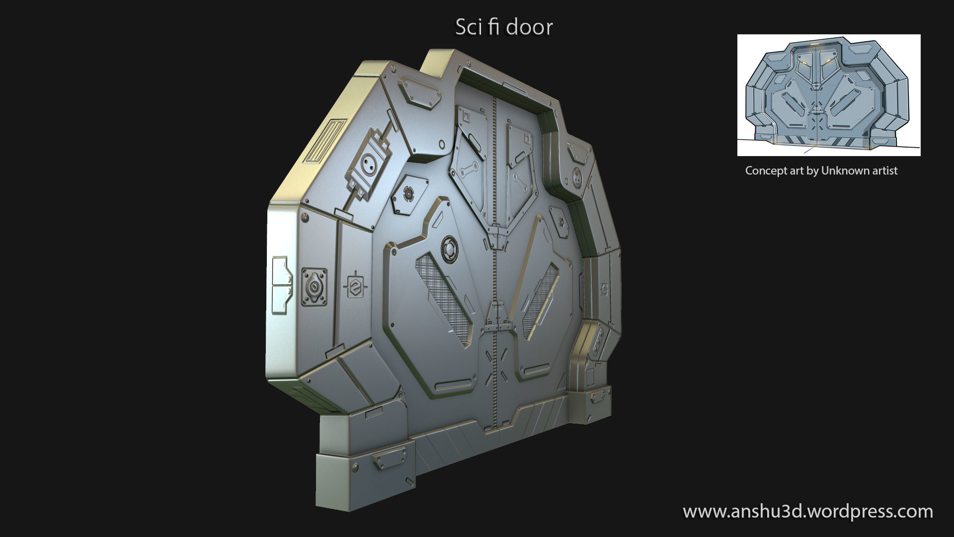 Artstation Sci Fi Door Anshu Trivedi Sci fi interior game ready science fiction scene low poly corridor futuristic starship space craft stars door wars. artstation sci fi door anshu trivedi