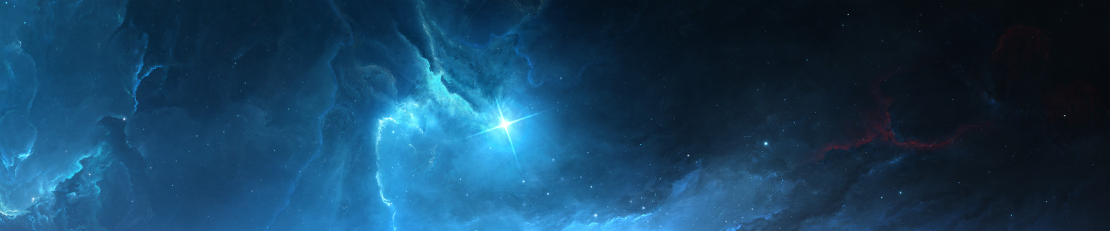 Atlantis Nebula 10 ( Triple Monitor Wallpaper )