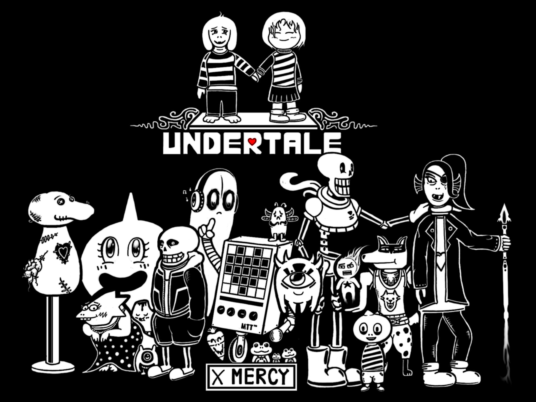 I tried to draw undertale as a 2d platformer and it came out pretty nice! :  r/Undertale