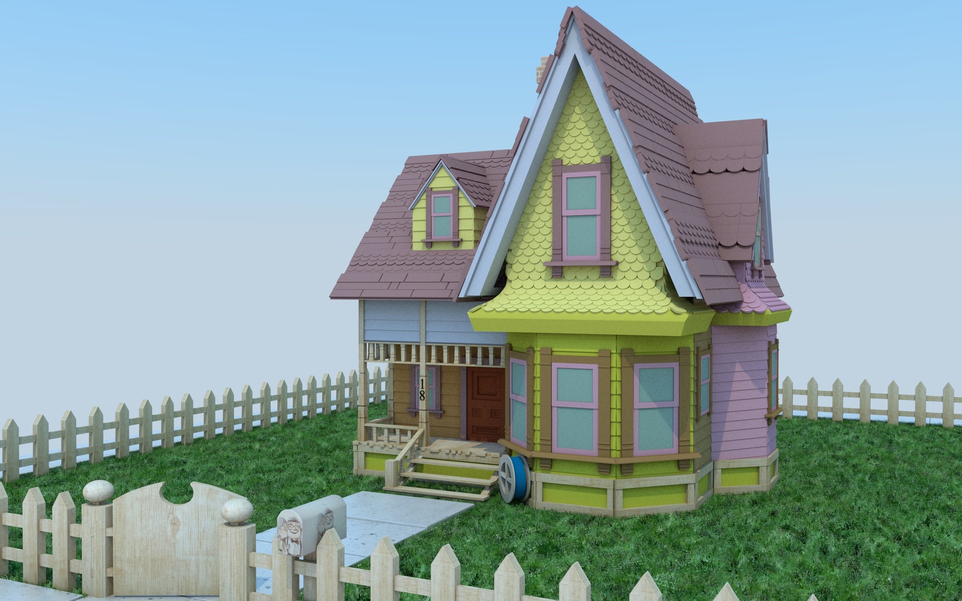 ArtStation - PIXAR UP HOUSE (Maya and V Ray)