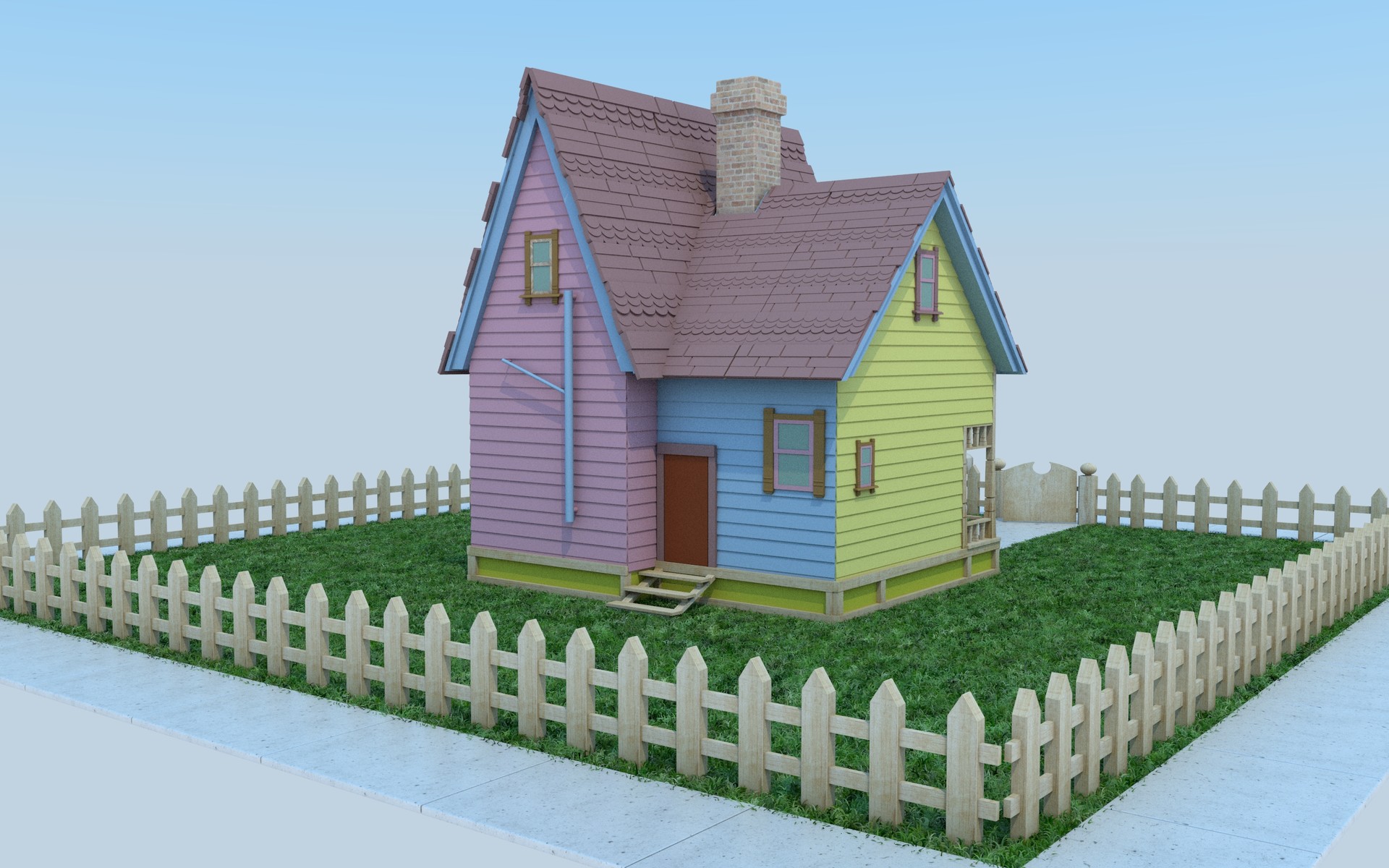 Blender: Pixar's Up house - 3D model by raya.creates (@raya.creates)  [e20688b]