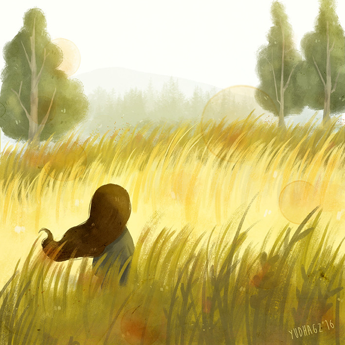 ArtStation - LONELY GIRL, AGAINTS THE WIND