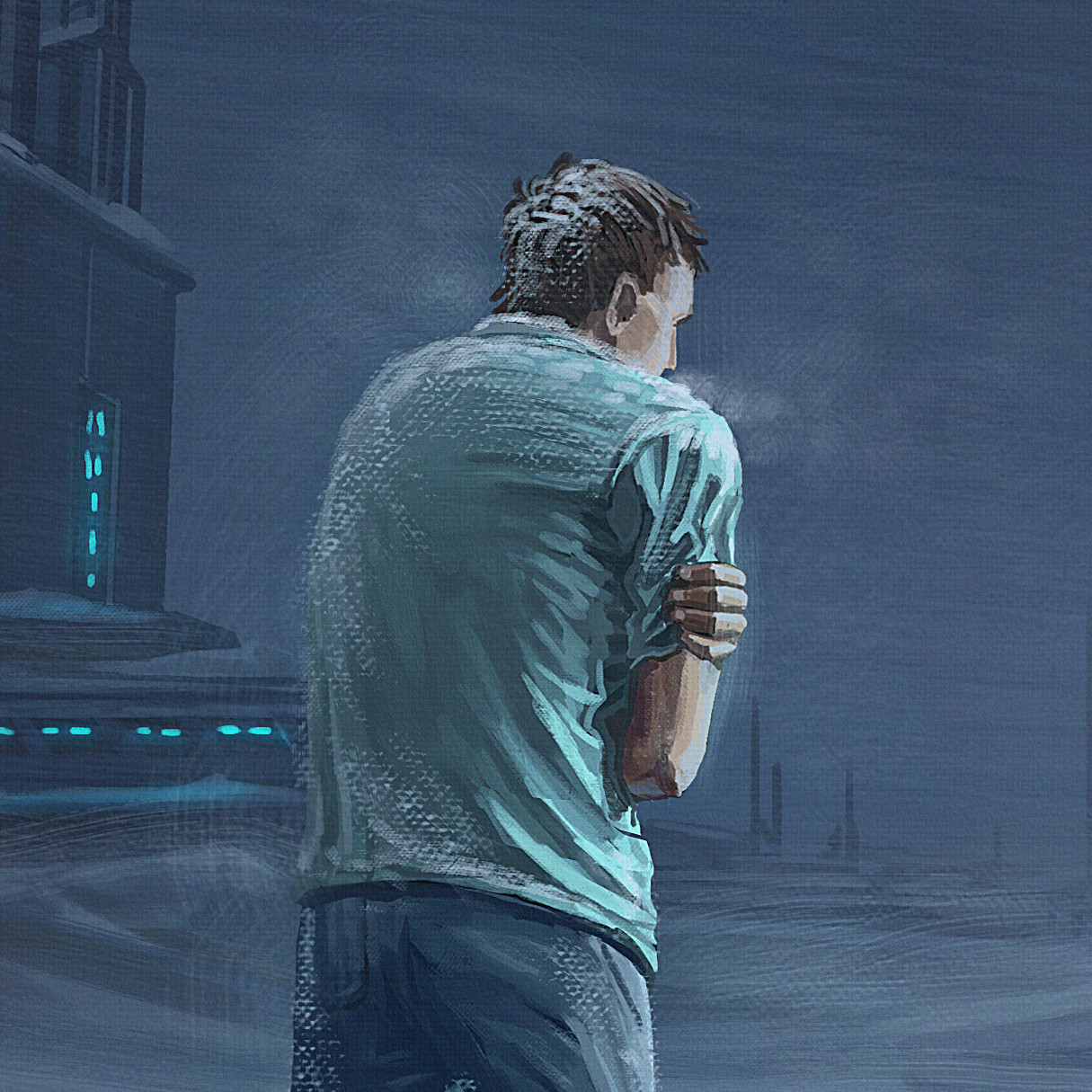 человек идет к свету. человек в космосе. двое в космосе. сюрреализм перевернутый мир. между миром и м.