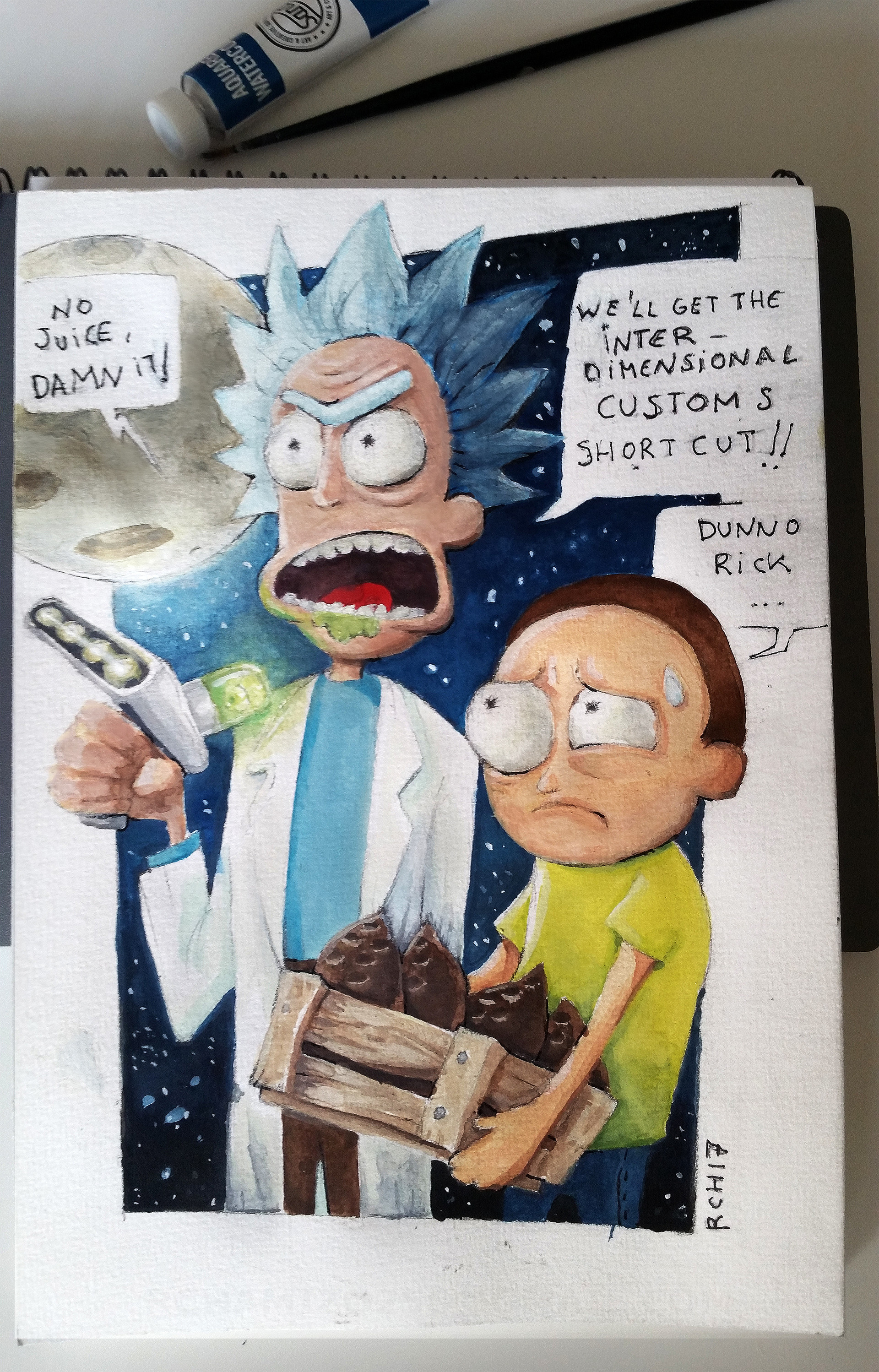 ArtStation Rick and Morty half life 3