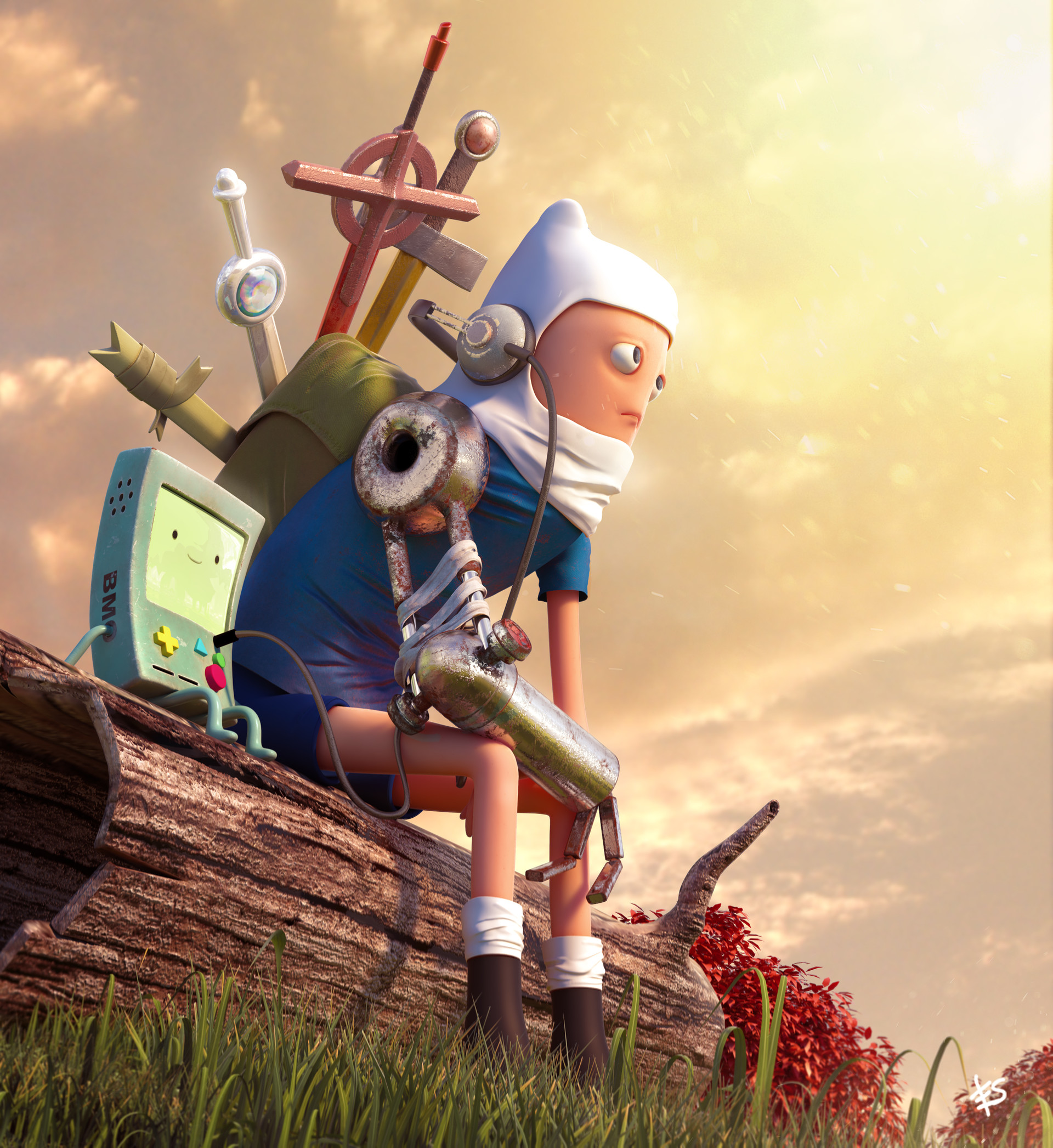 Artstation Adventure Time Finn And Beemo Erik Silva