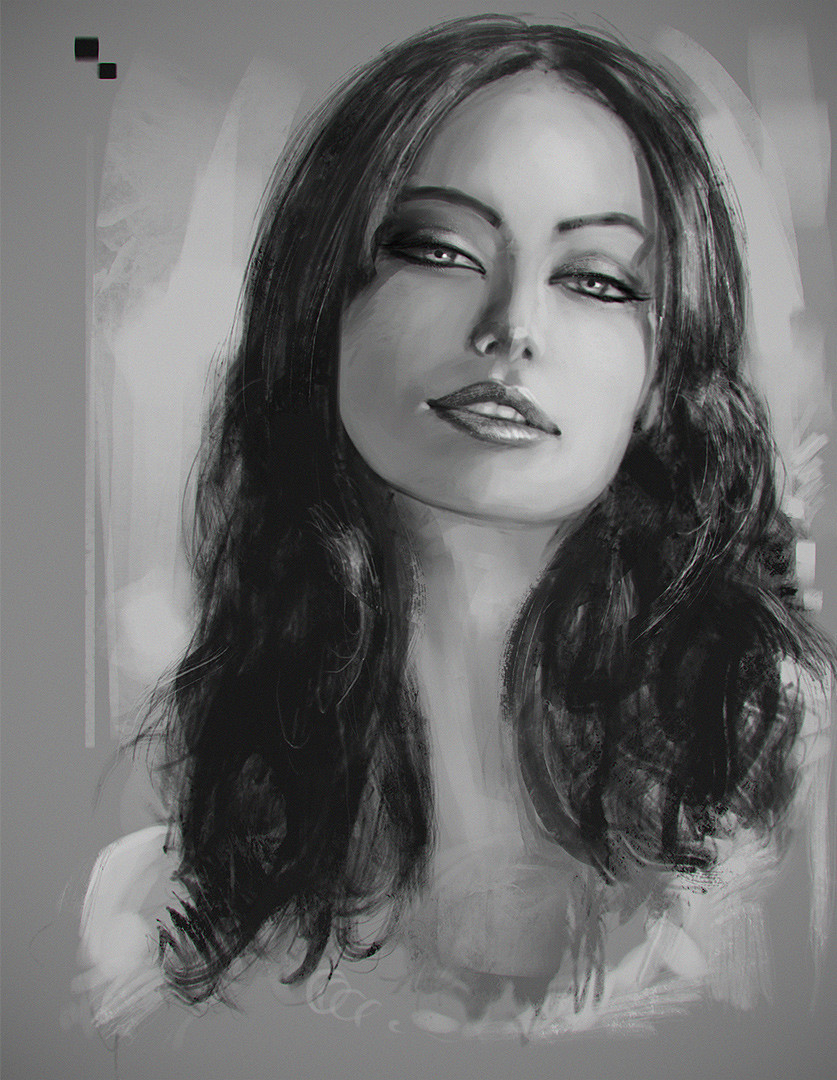 Artstation Olivia Wilde Portrait Study Oliver Wetter