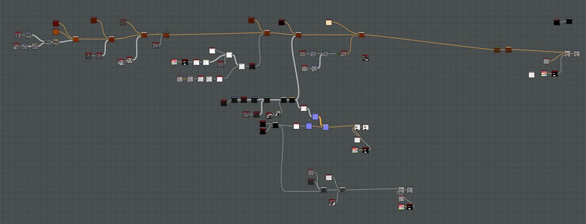 Graph overview for the wood material