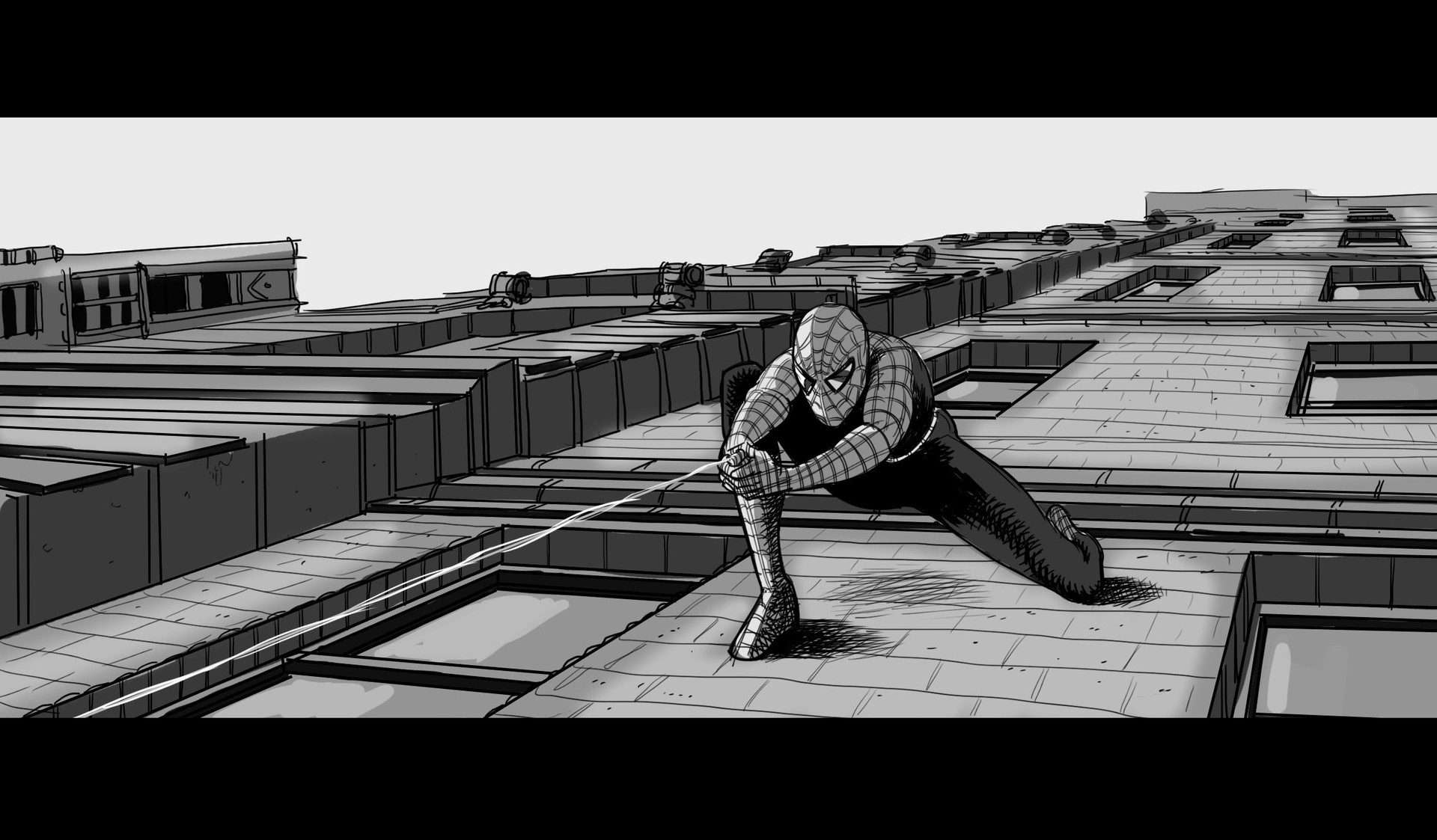 Laurent Préa - StoryBoards based on Spiderman film
