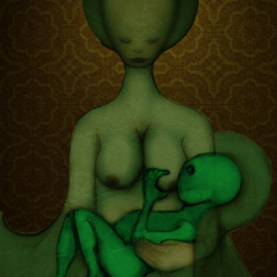Vangelis choustoulakis alien woman breastfeeding