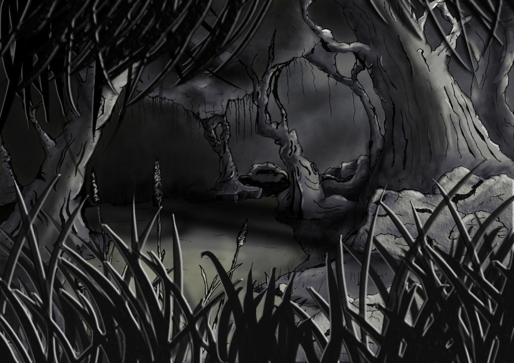 swamp digital drawing jon piper
