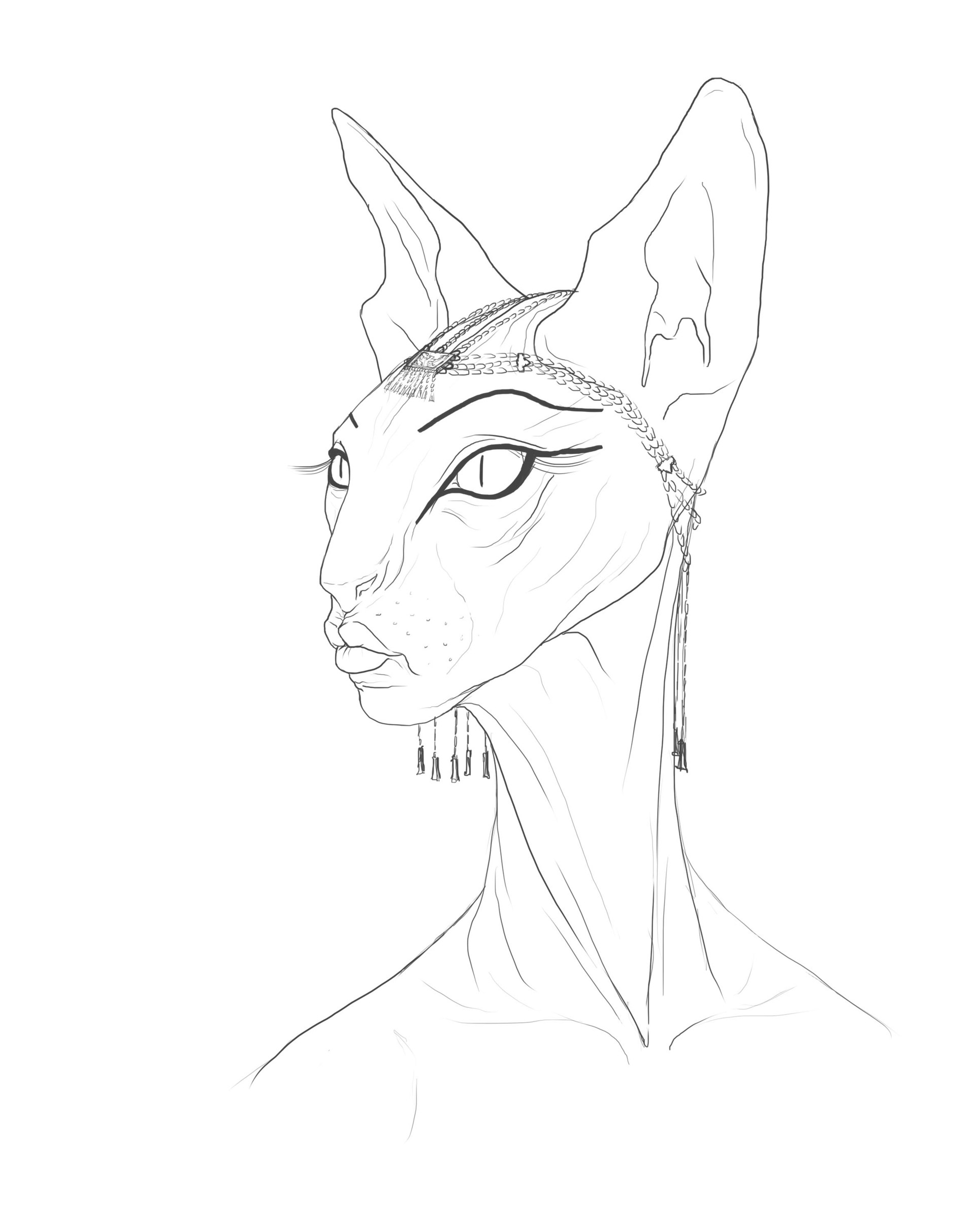 Artstation Sphynx Cat Goddess Estela Villas Plaza