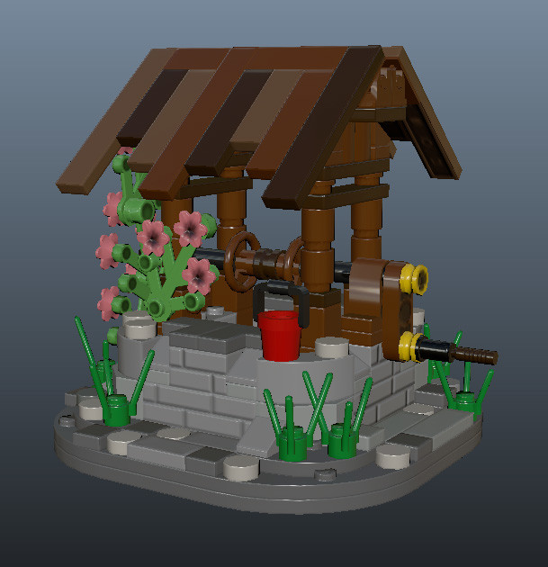 Lego wishing well top