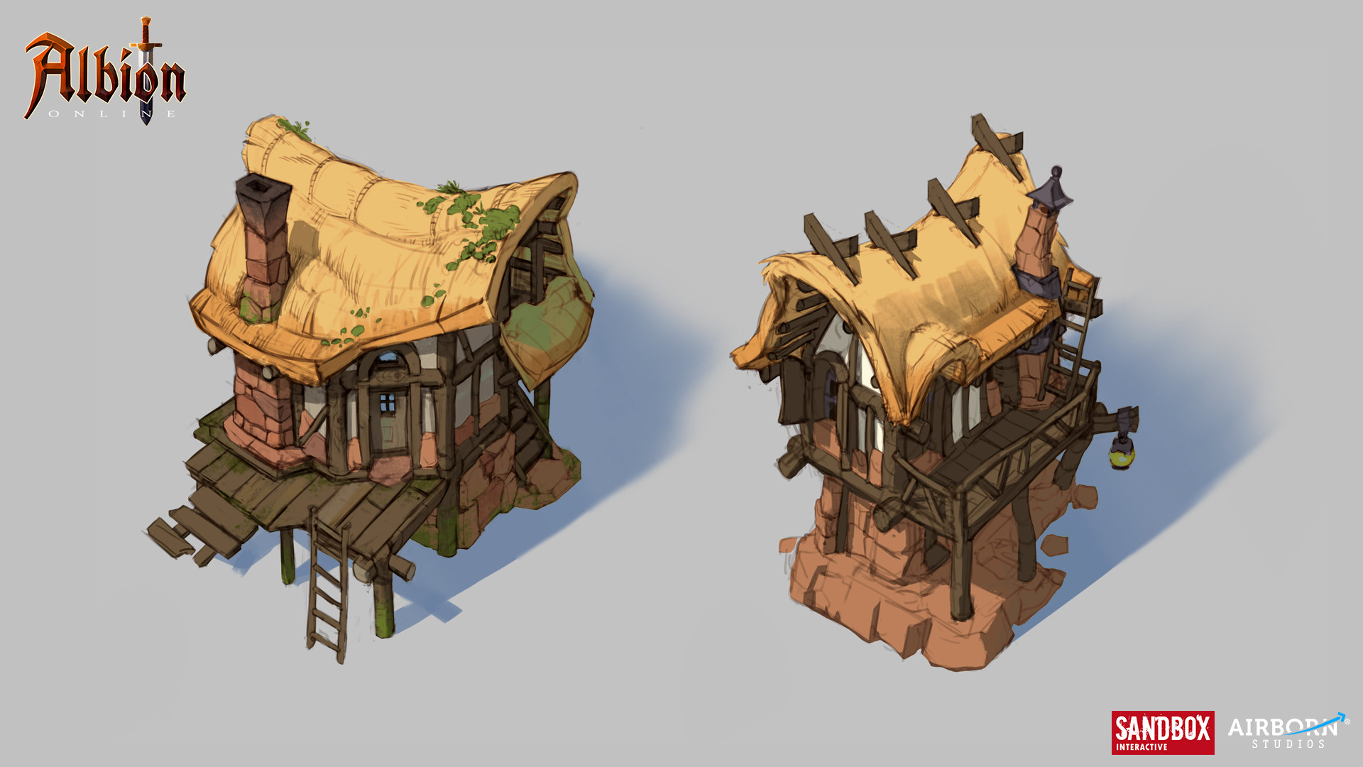 Airborn Studios - Albion Online : Swamp 2d Building concepts