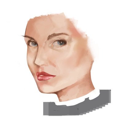 #WIP for a character sheet. Punkrock girl based of Deborah Harry of Blondie. 