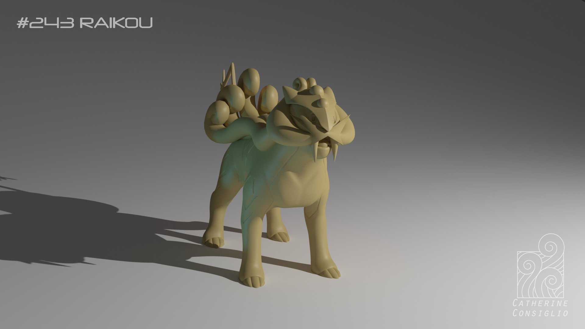 Pokemon Raikou 3D model 3D printable