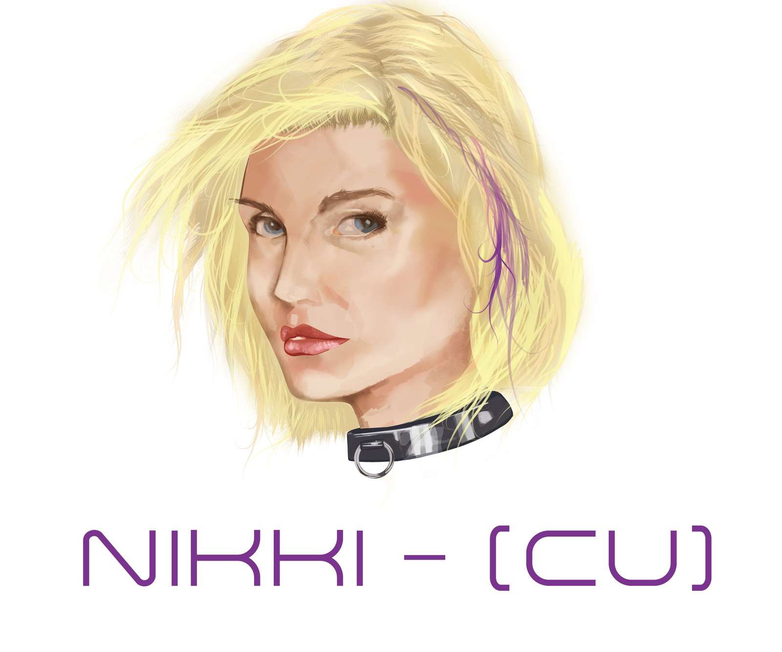Part of a concept sheet for Nikki. Here is The finished CU shot. 
