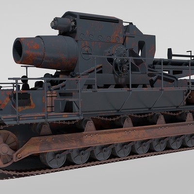 schwerer gustav 80cm railway artillery 1/160 (RPYRA6KN3) by 3dtankfactory