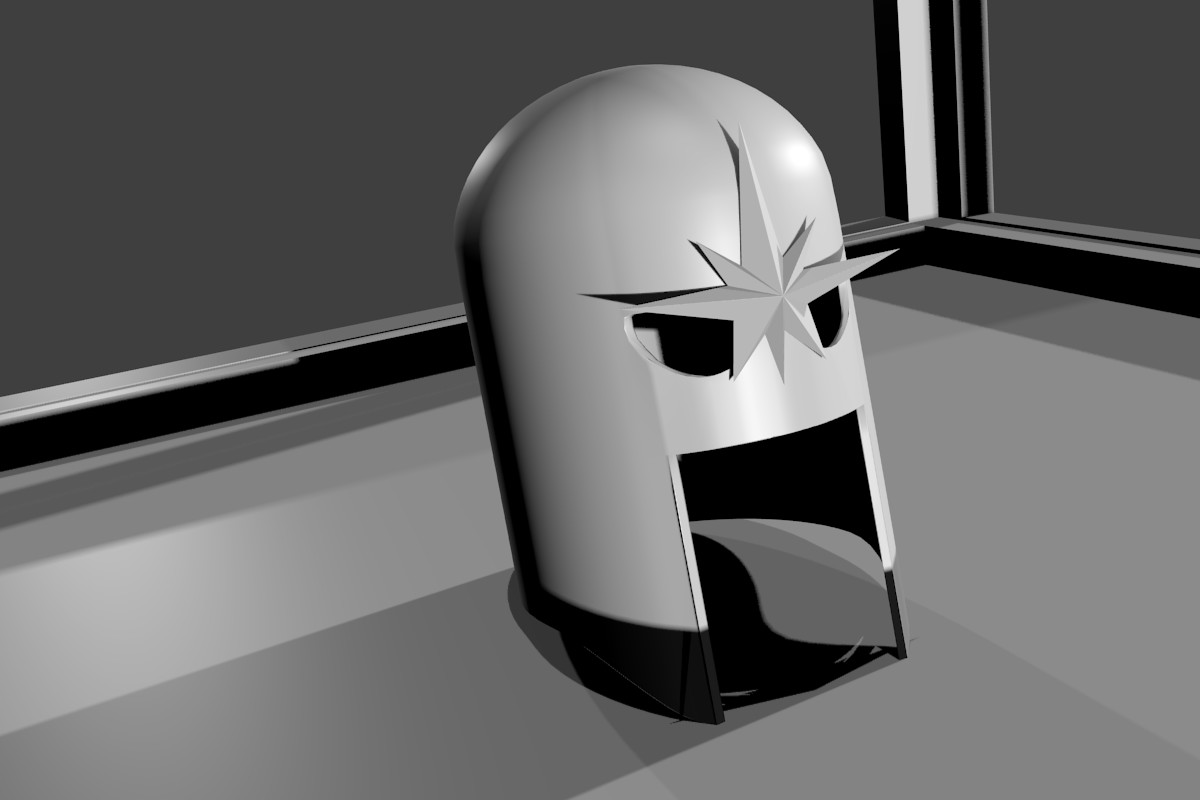 B&amp;W render from Blender to get some good shadows to play around with.
