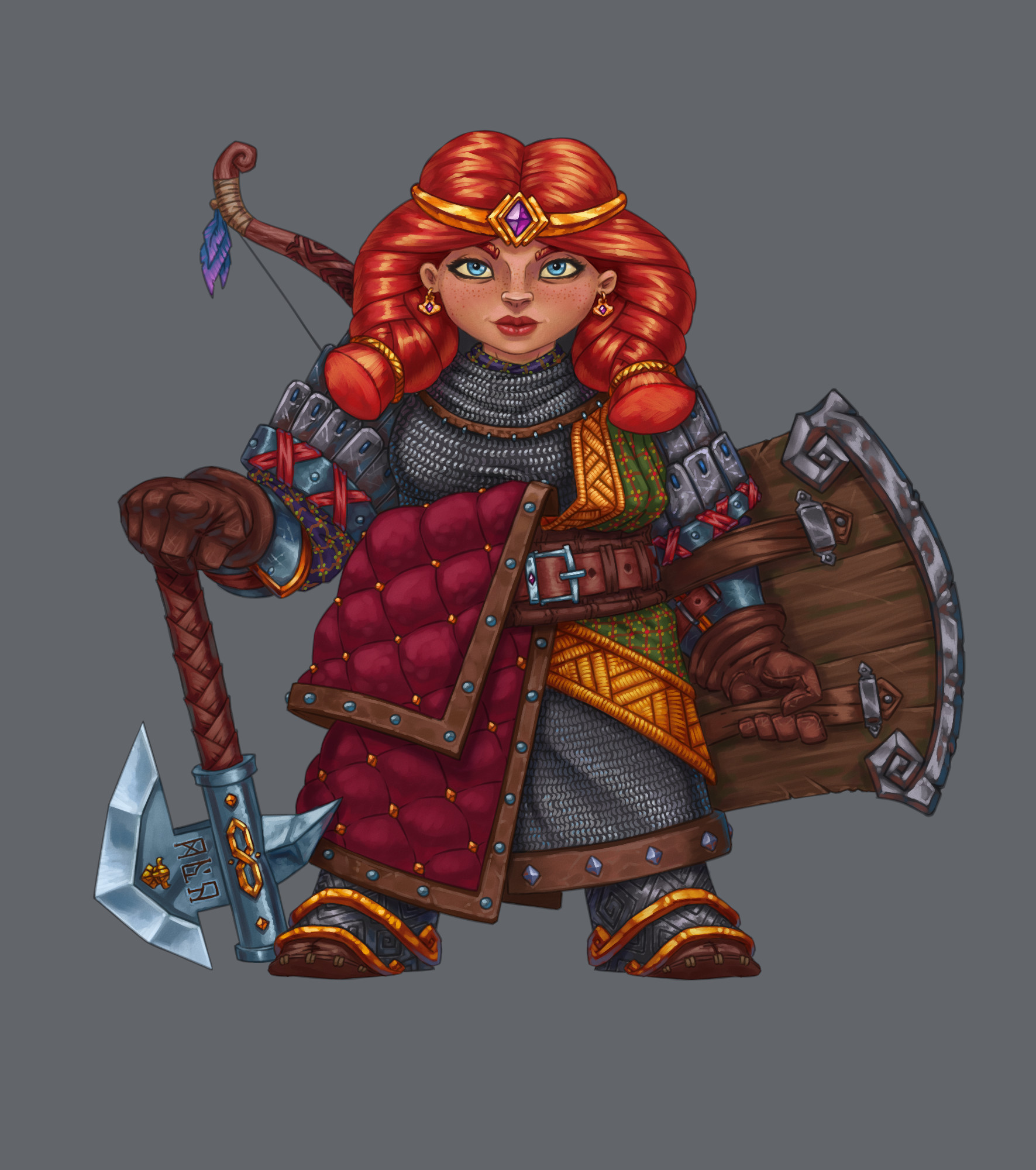 Female Dwarf Warrior.