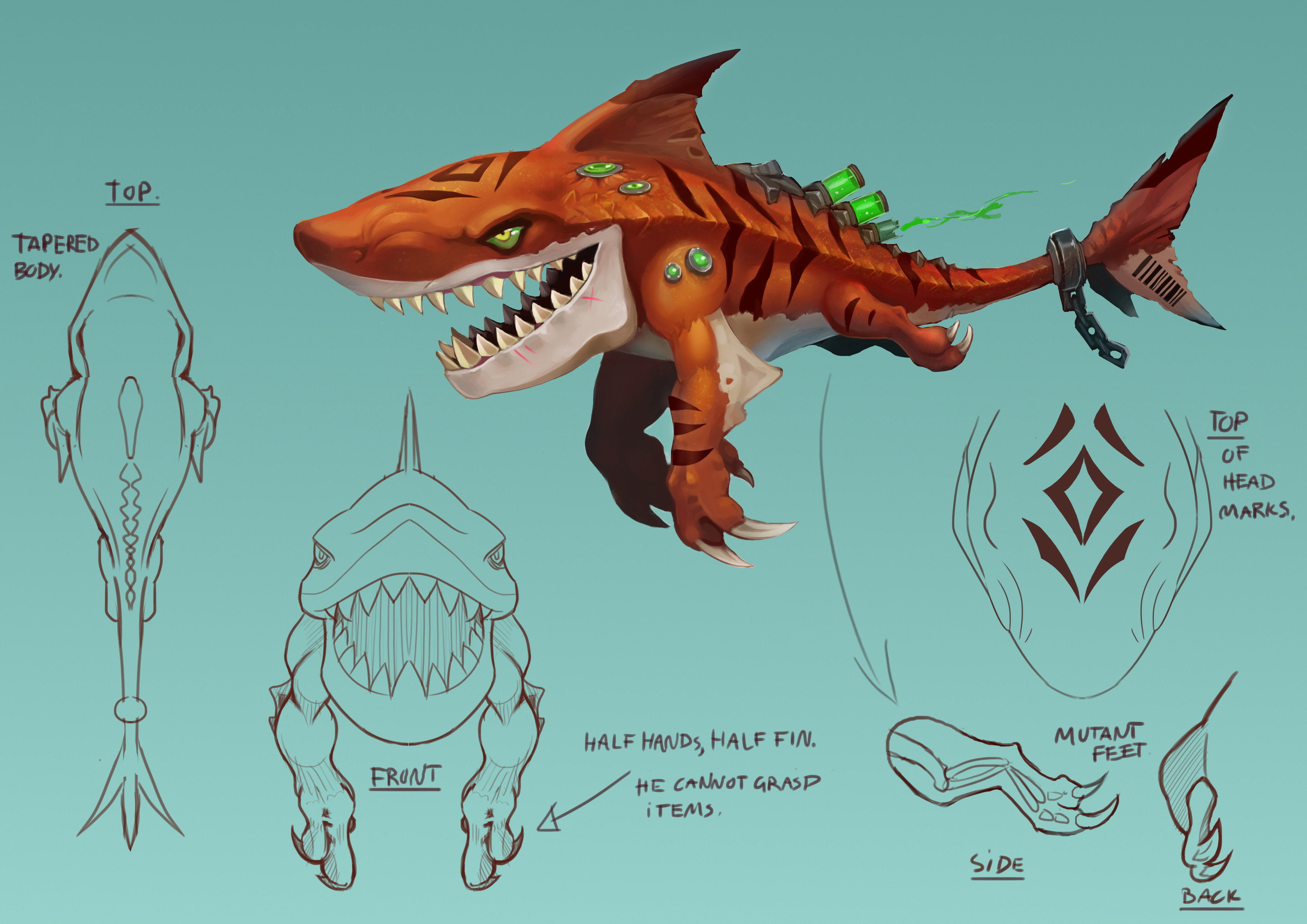 Artstation Hungry Shark World Playable Character Concepts Johanna Cranston
