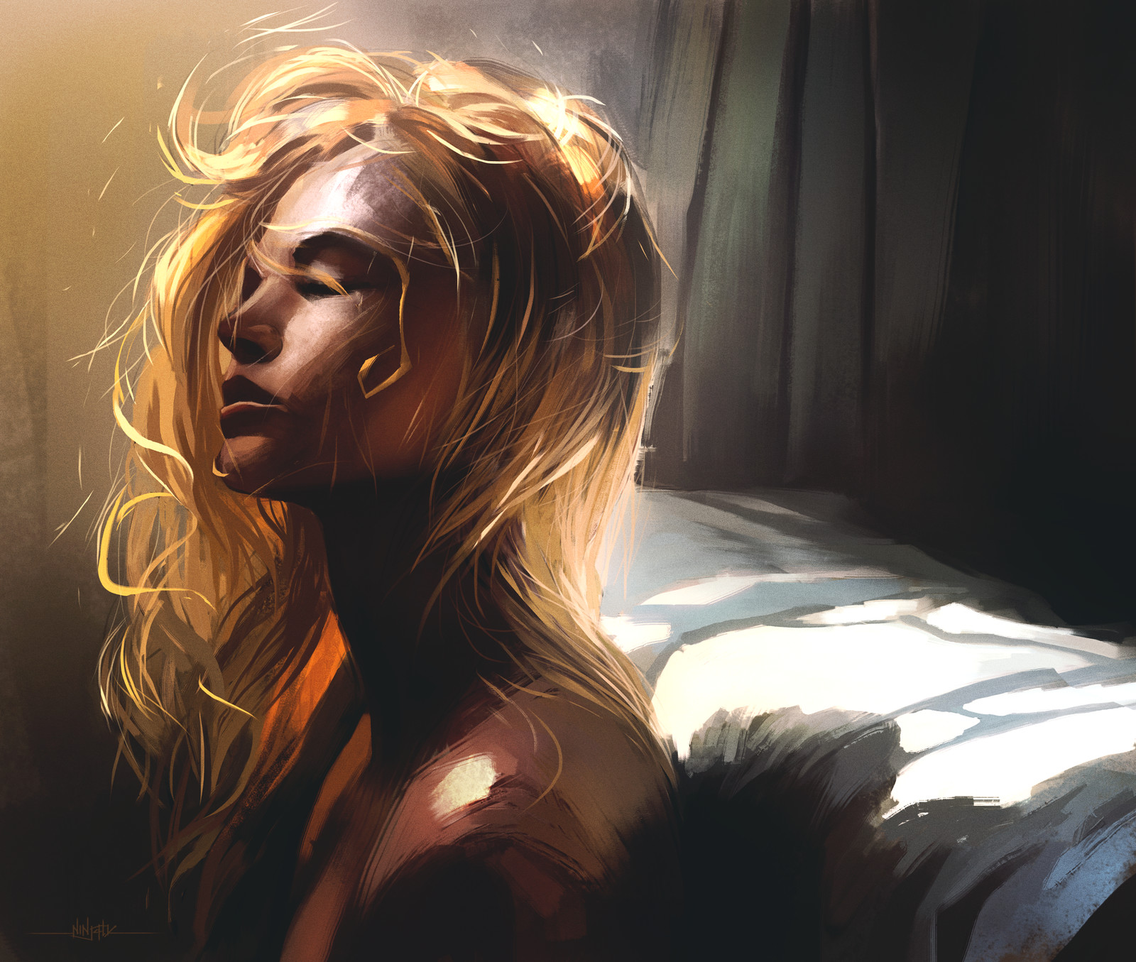 Artstation Getting Warmer Kirk Quilaquil (verb) when you guzzle down a beer really.