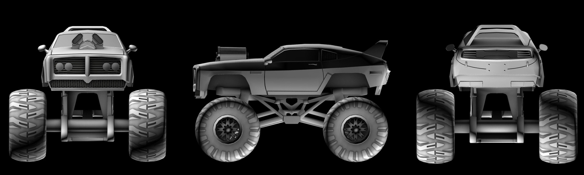Artstation Muscle Car Movir Monster Trucks Shreya Sharma