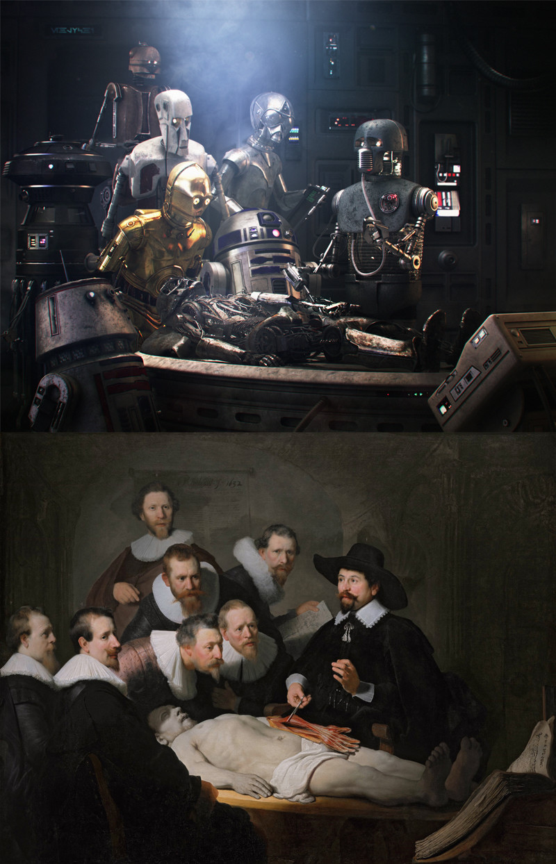 Rembrandt's original painting: The Anatomy Lesson of Dr. Nicolaes Tulp 