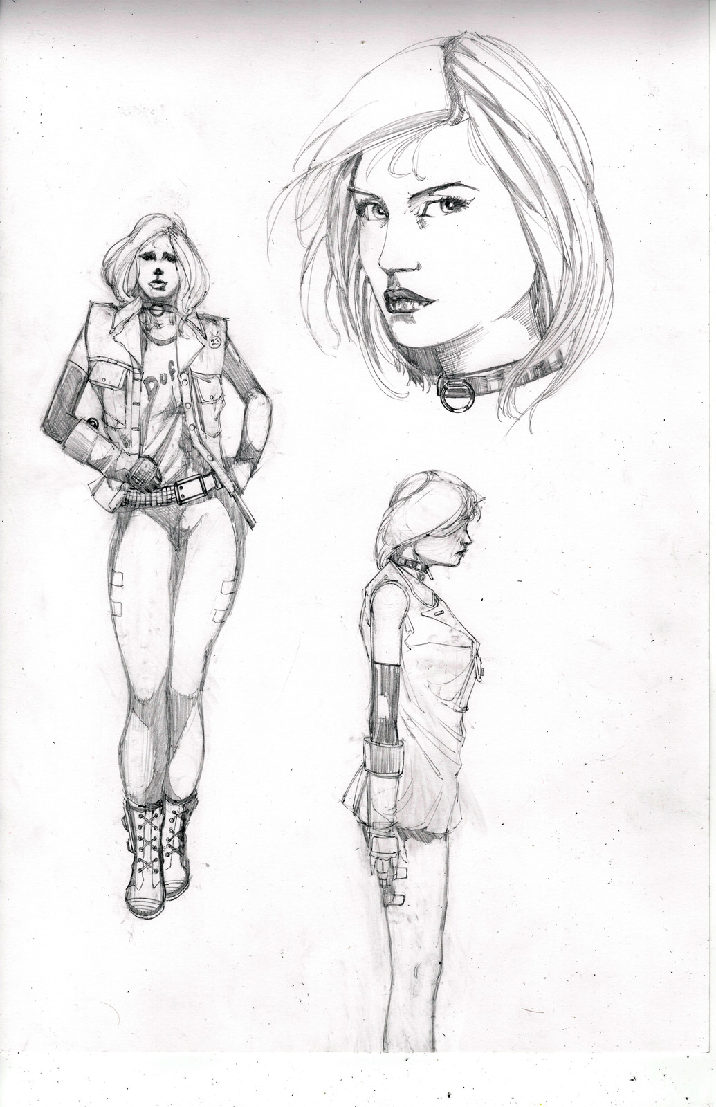 Pencils for Nikki's sheet. Again based off Debbie Harry. 
