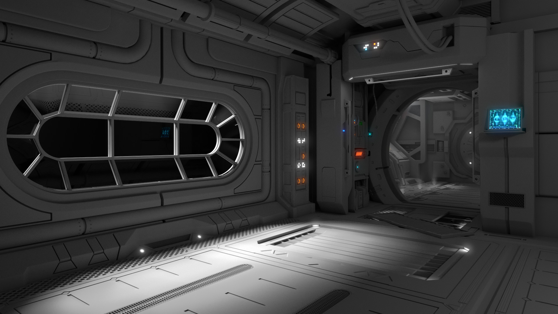 ArtStation - Spaceship interior