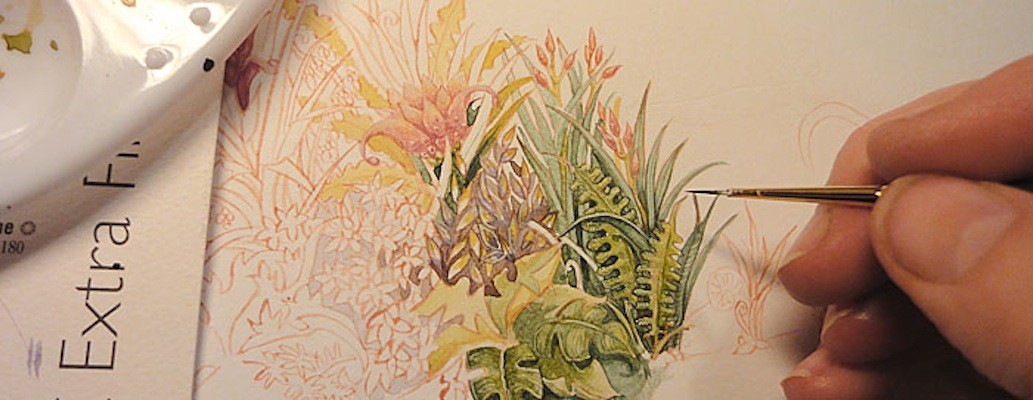 Watercolour plants