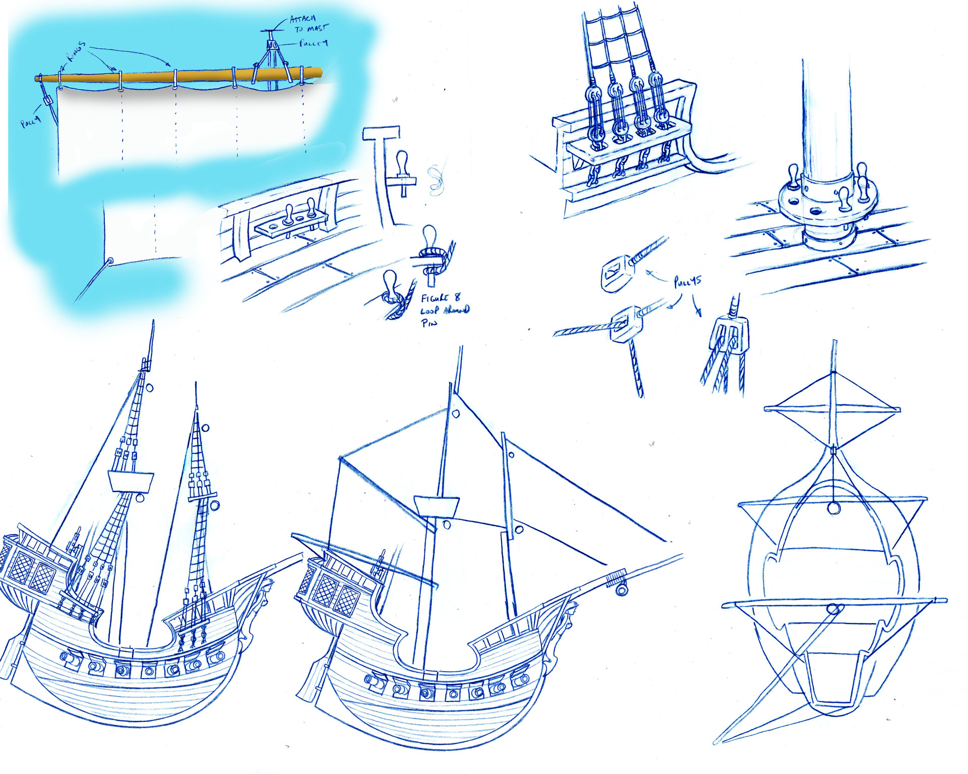 Artstation Location Designs Brian Lemay 06.03.2010 · diagram inside a pirate ship march 1, 2010 first night in the hut.