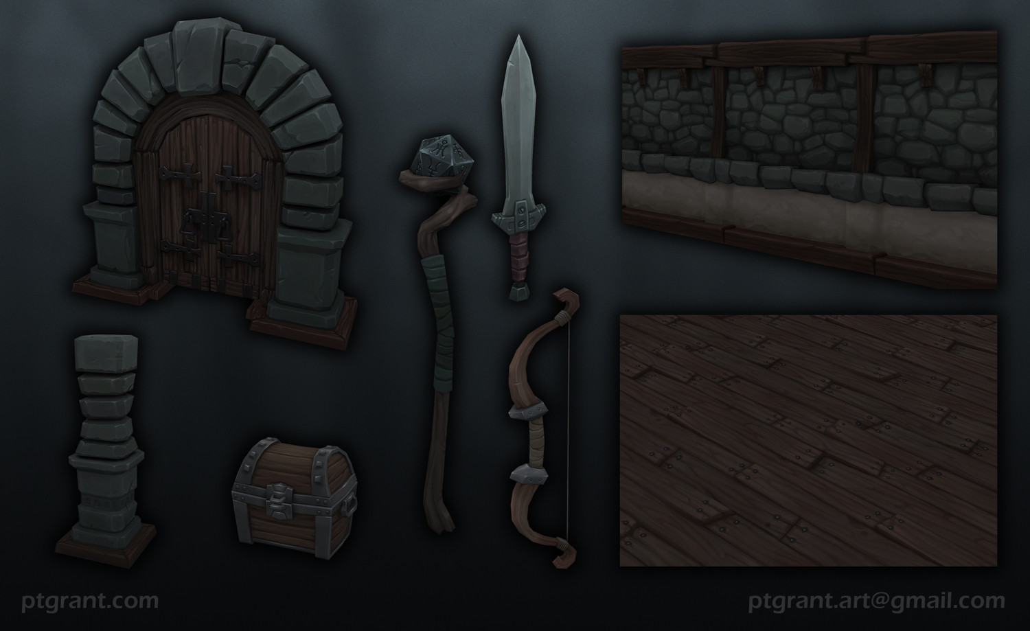 Flat shaded components/props