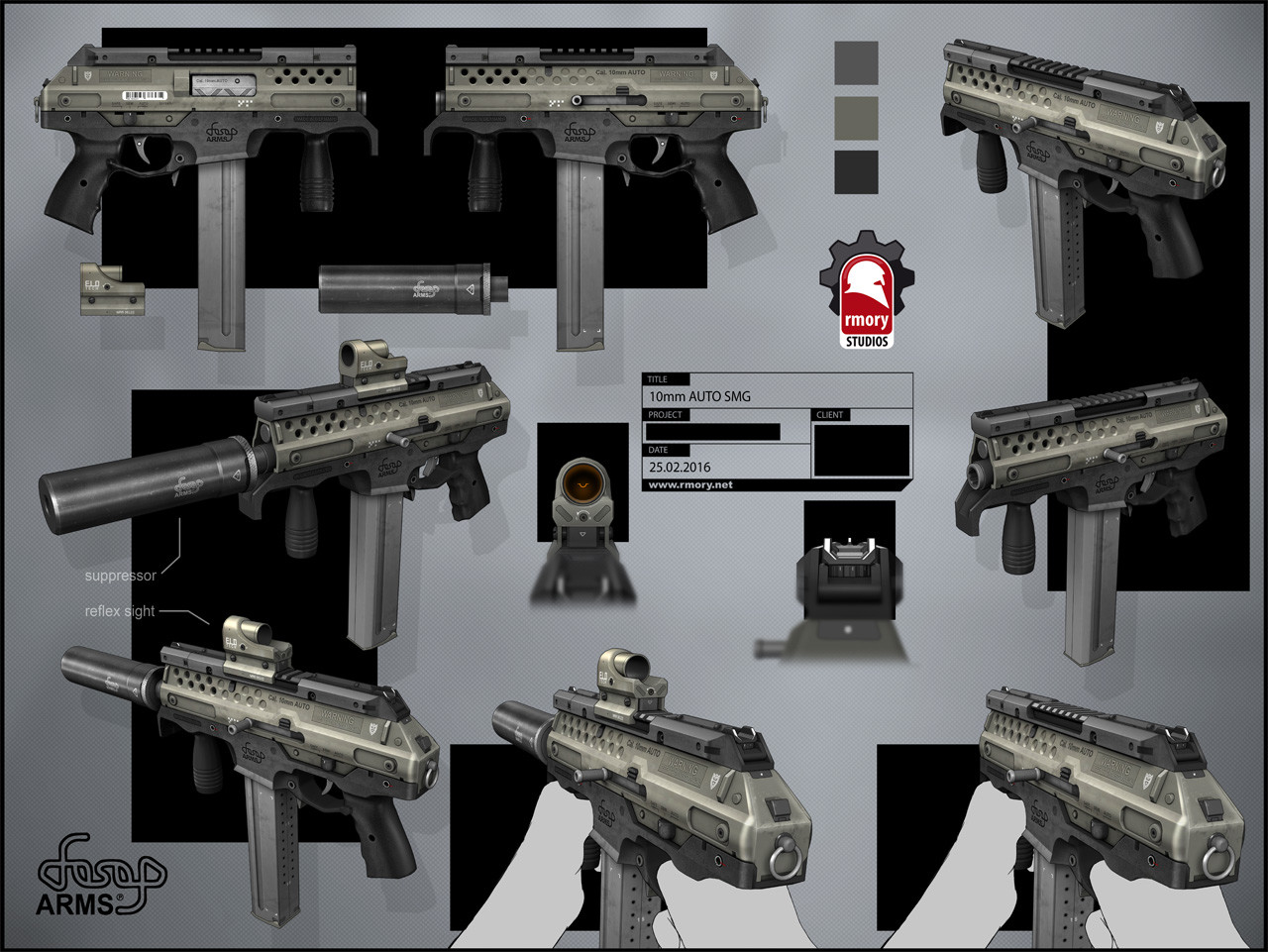 10mm AUTO SMG by rmory studios