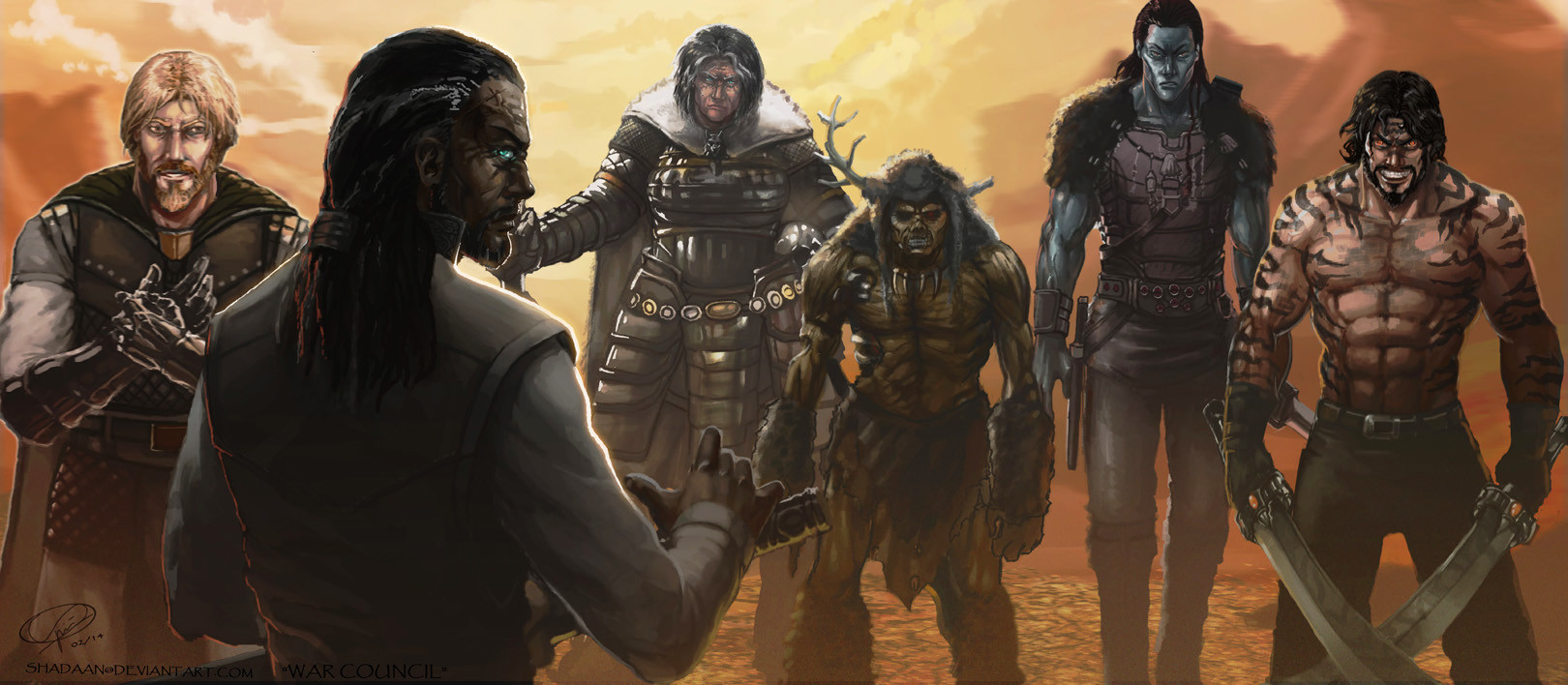 The Malazan War Council.Left to right: Brys Beddict The Finadd of the First...