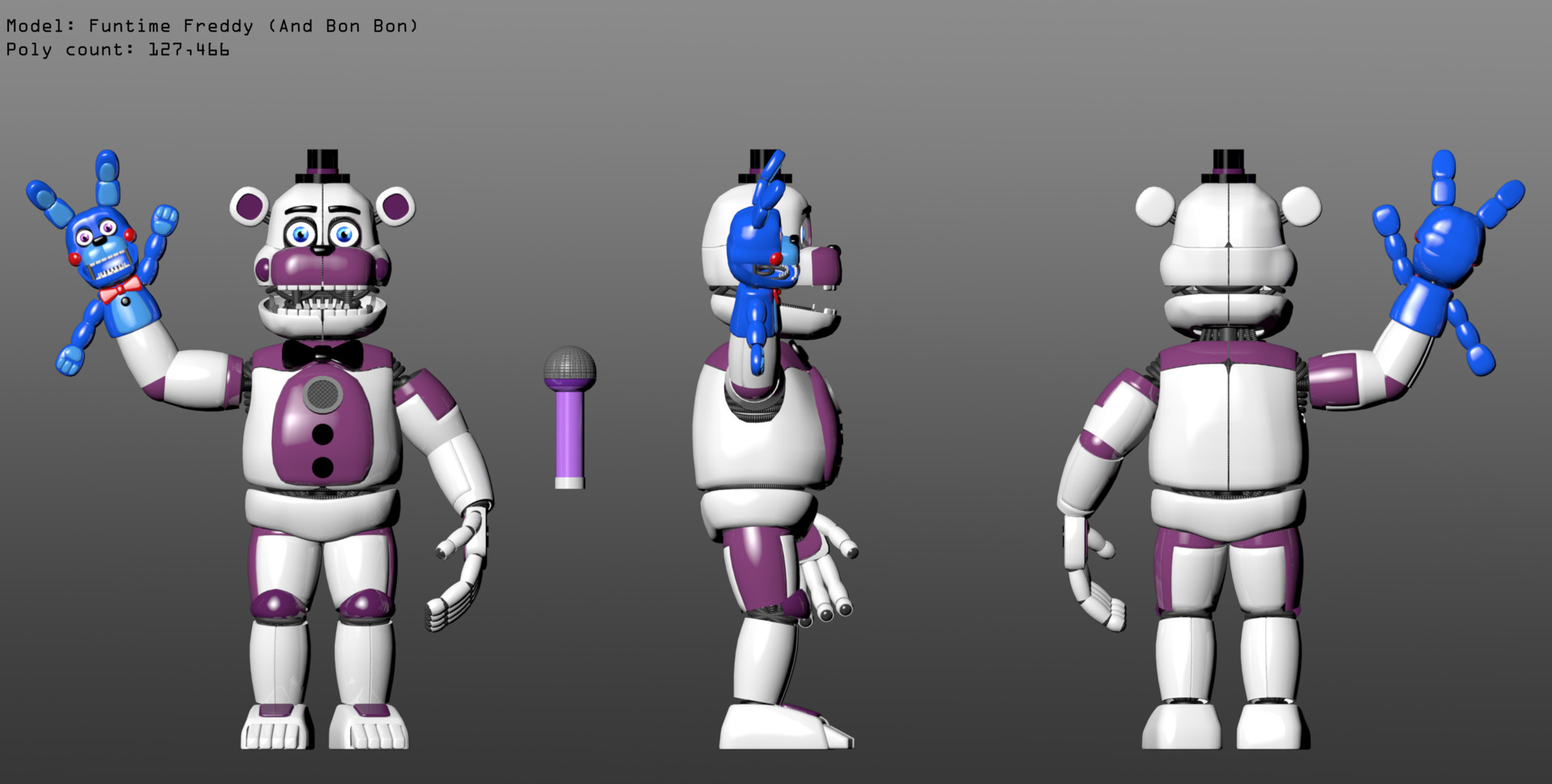 Five Nights at Freddy's: Sister Location Fan-Made Funtime 3D Models 