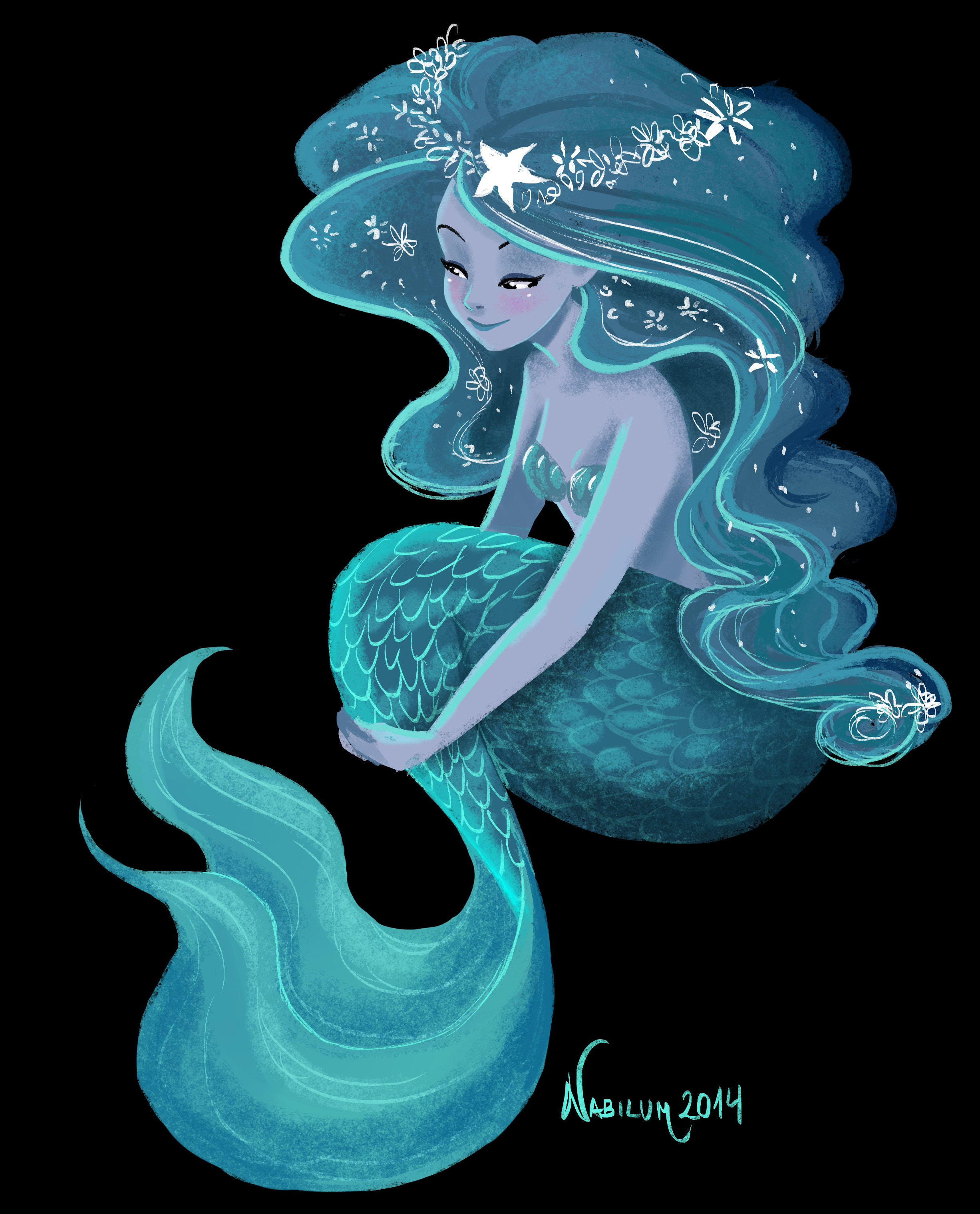 ArtStation - A Blue Mermaid