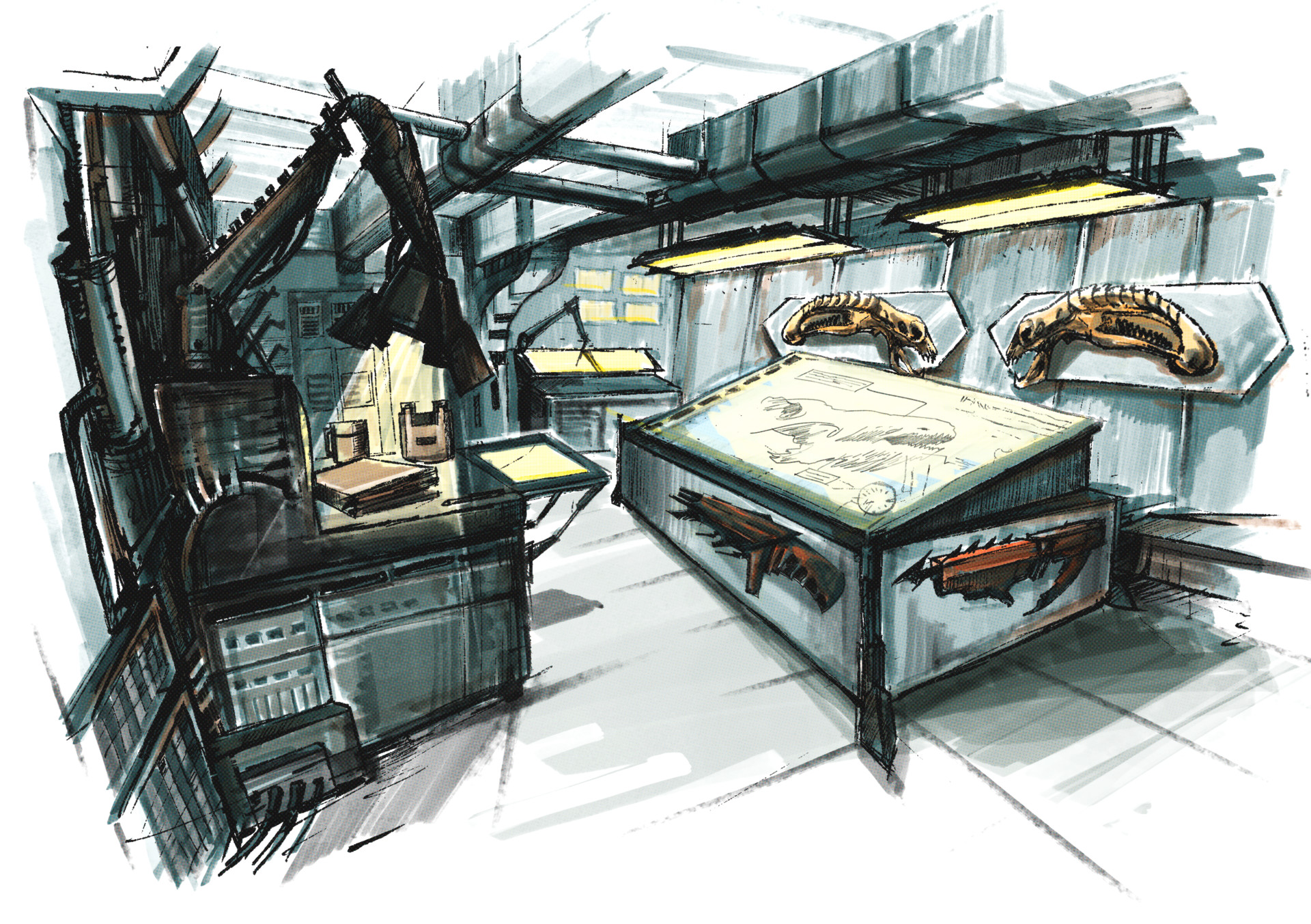 Pouya Moayedi Sci Fi Spaceship Interior Concept