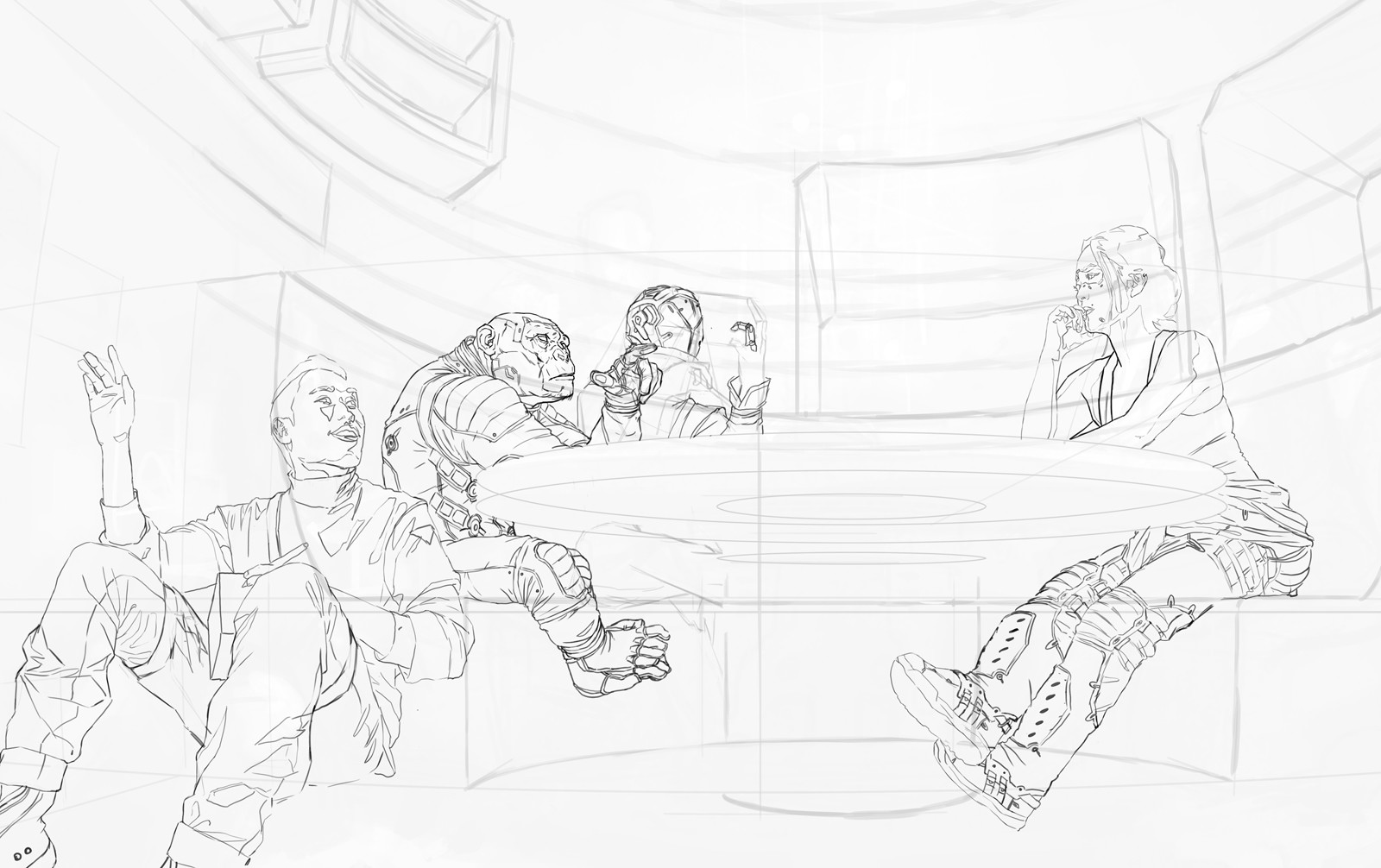 Ref taken, here's the underdrawing.